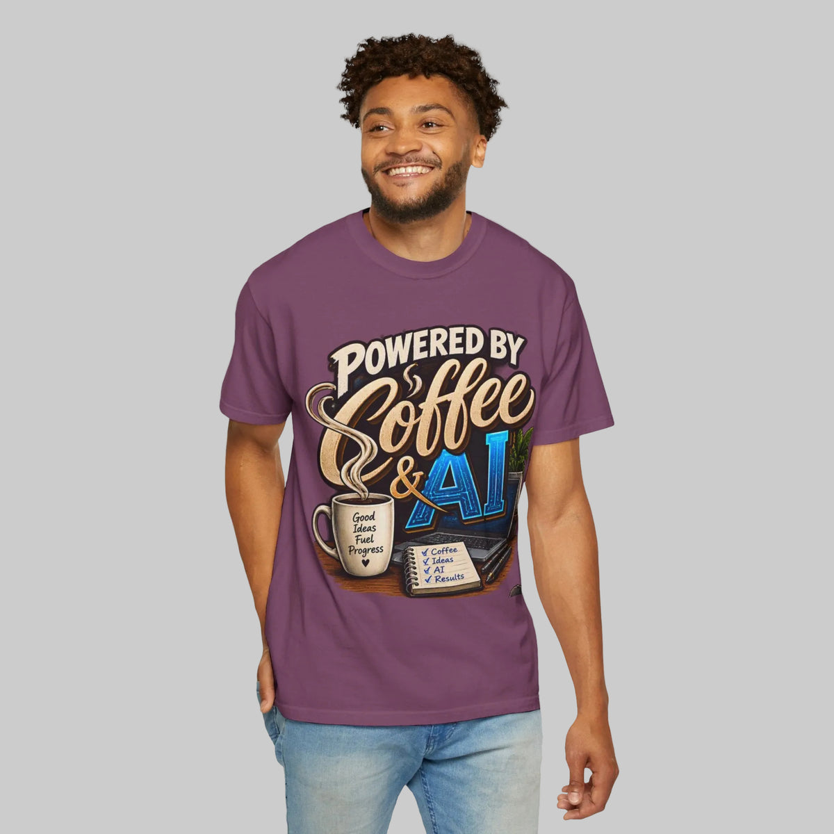 Powered by Coffee & AI T-Shirt