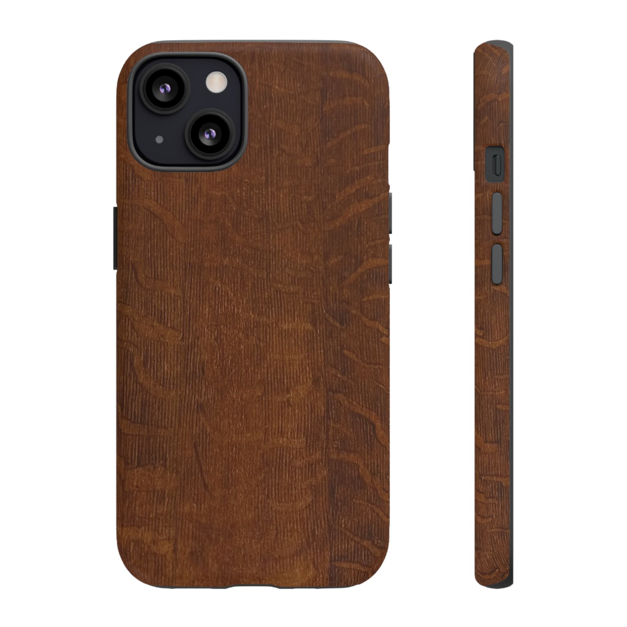 Phone case with 3D Wrap Unique Wood Grain Design - Tough and Durable in Glossy or Matte finish