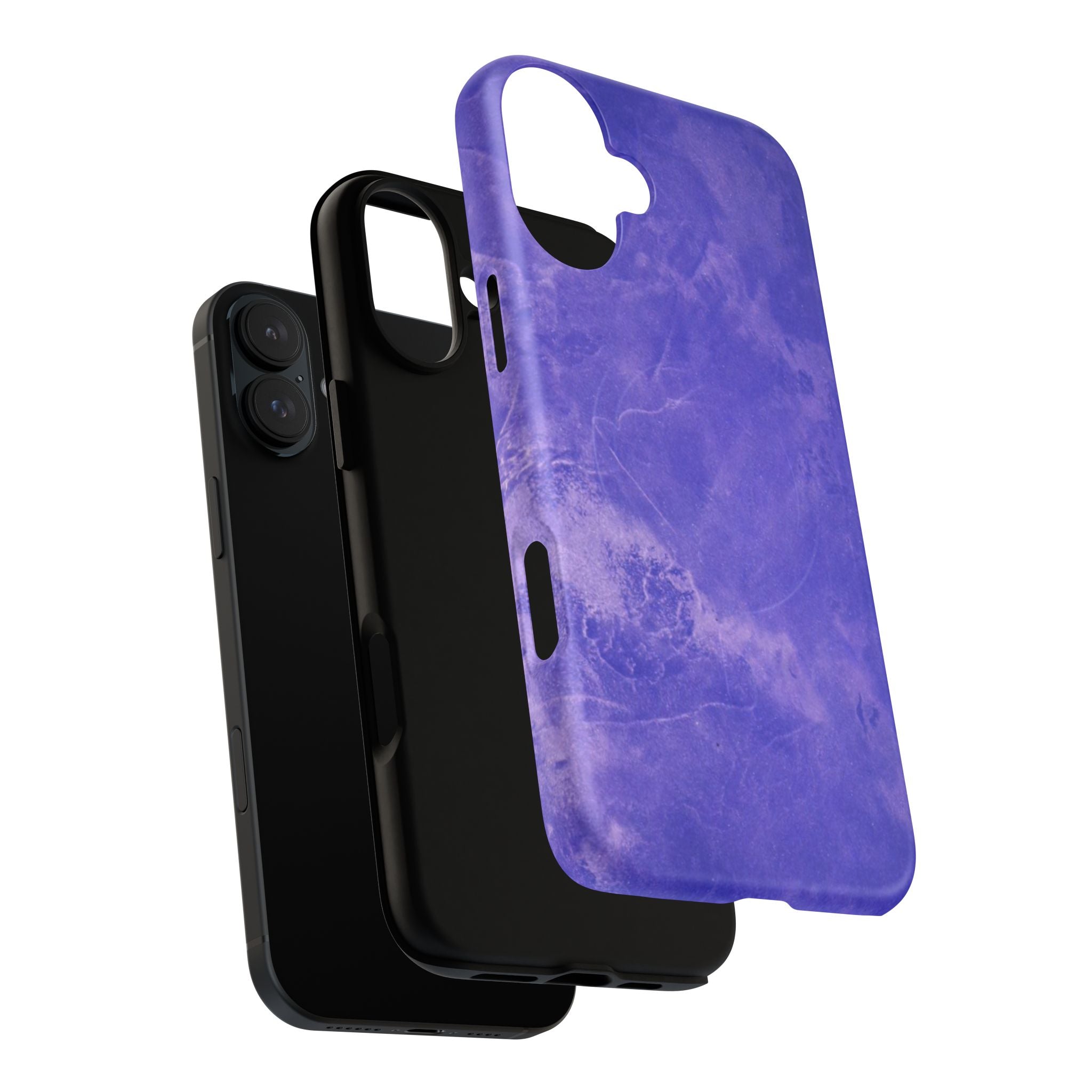 Magnetic iphone case in Blue abstract design with dual layers for toughness and compatible with MagSafe Accessories