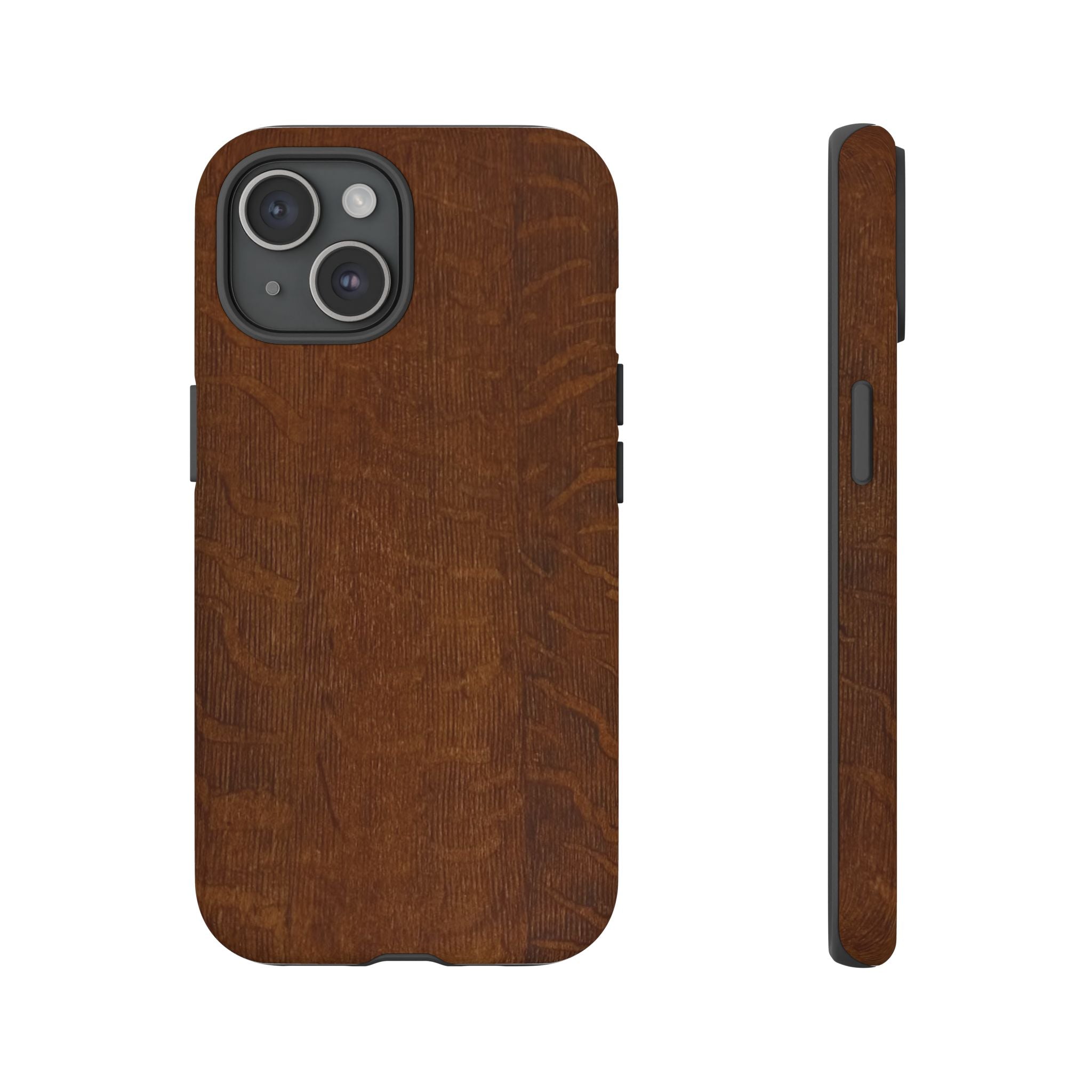 Phone case with 3D Wrap Unique Wood Grain Design - Tough and Durable in Glossy or Matte finish
