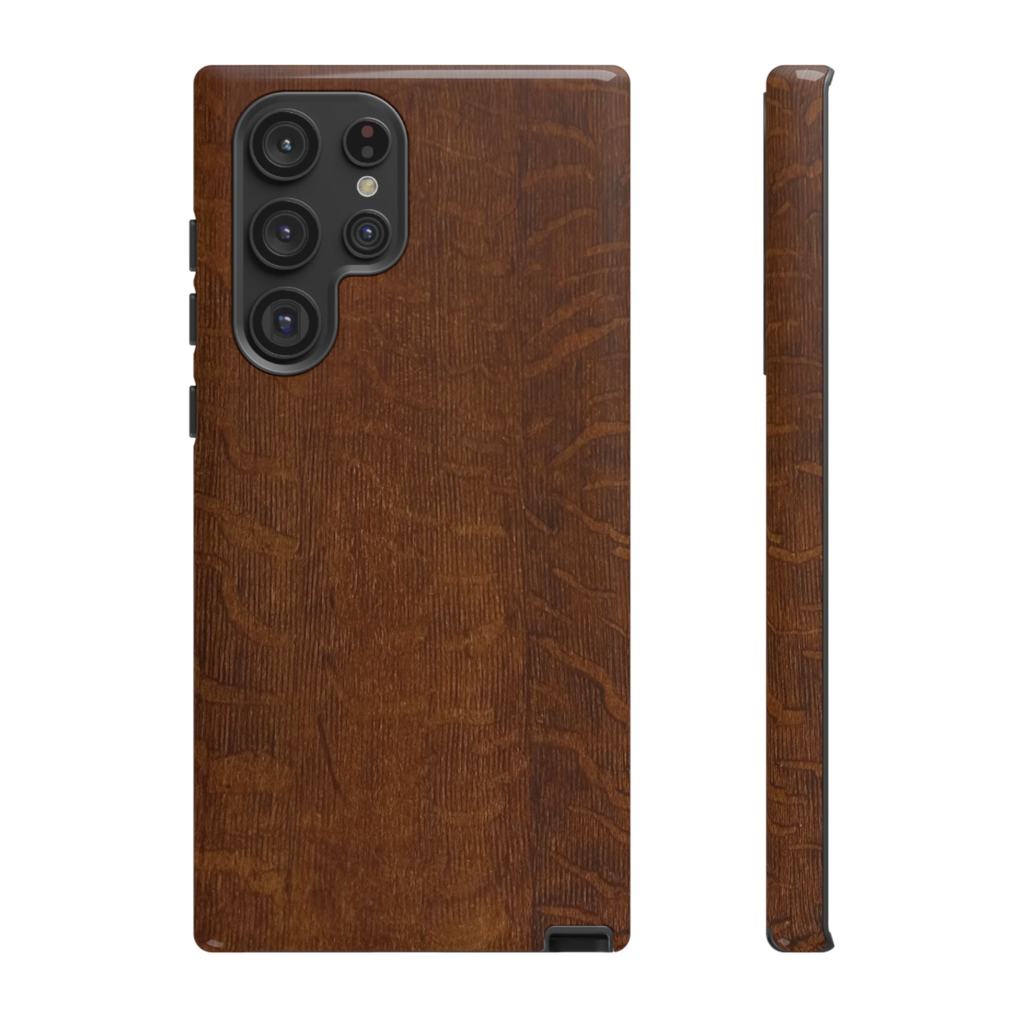 Phone case with 3D Wrap Unique Wood Grain Design - Tough and Durable in Glossy or Matte finish