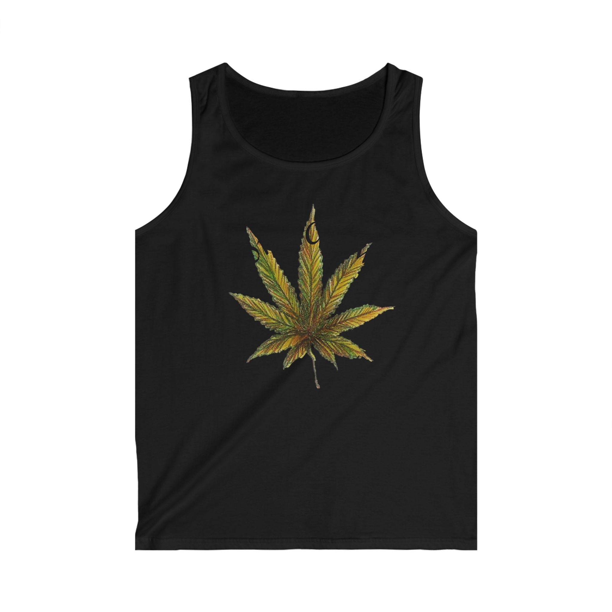 Tank Top - Support Medical Marijuana USA Red White Blue Leaf Image
