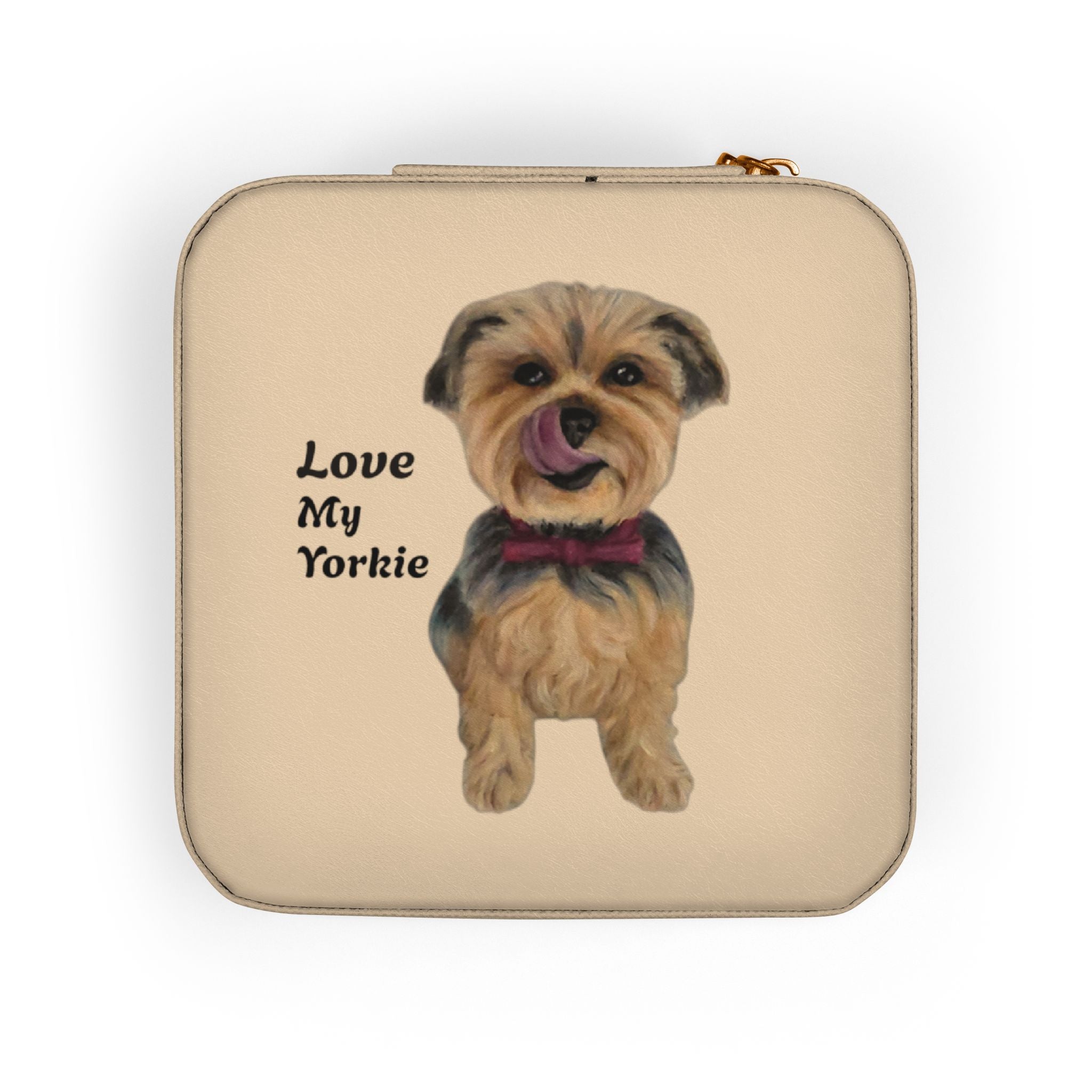 Jewelry Travel Case Cute Love My Yorkie design by Studio Blitz