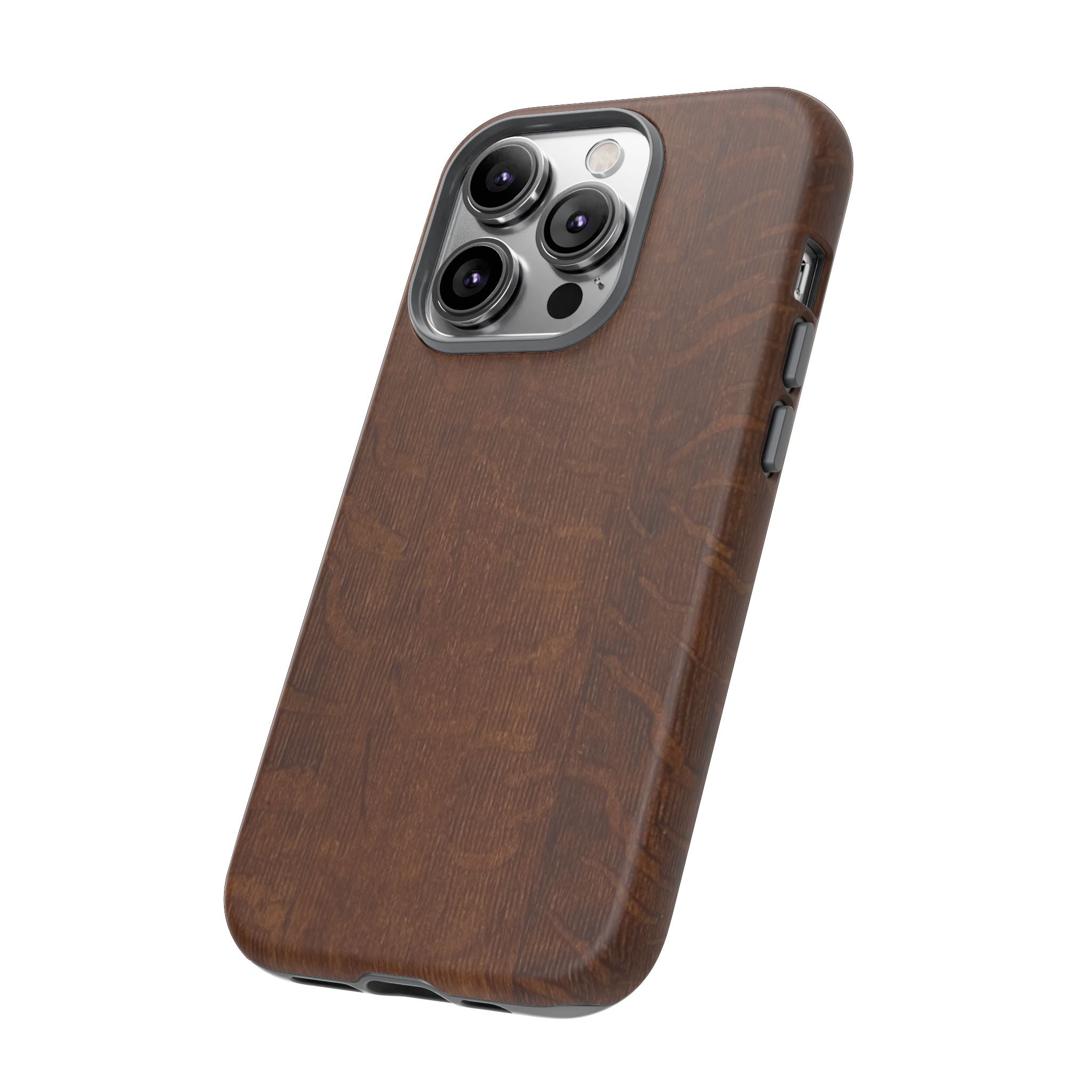 Phone case with 3D Wrap Unique Wood Grain Design - Tough and Durable in Glossy or Matte finish