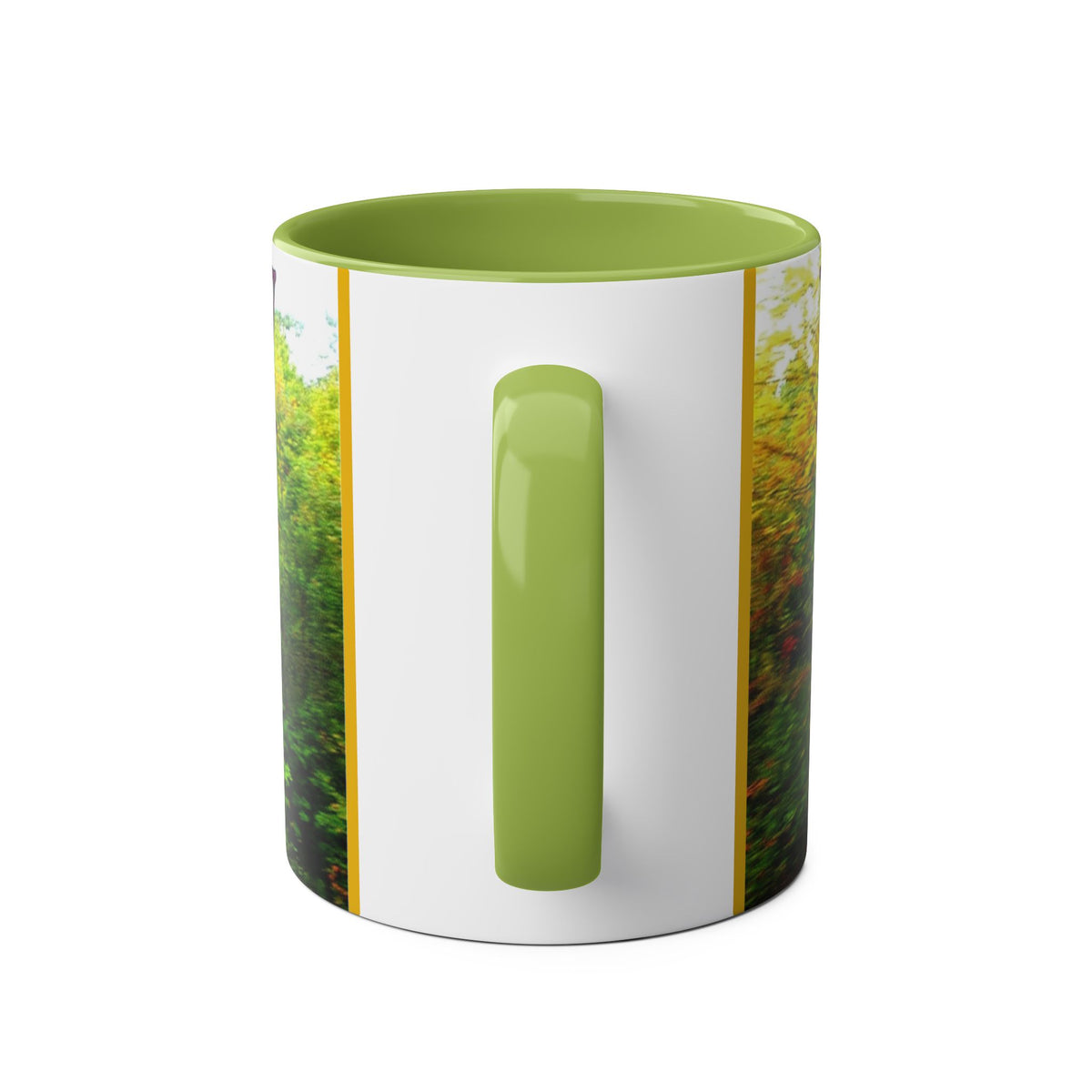 Autumn Vibes Two-Tone Coffee Mug with Vibrant Fall Colors, 11oz