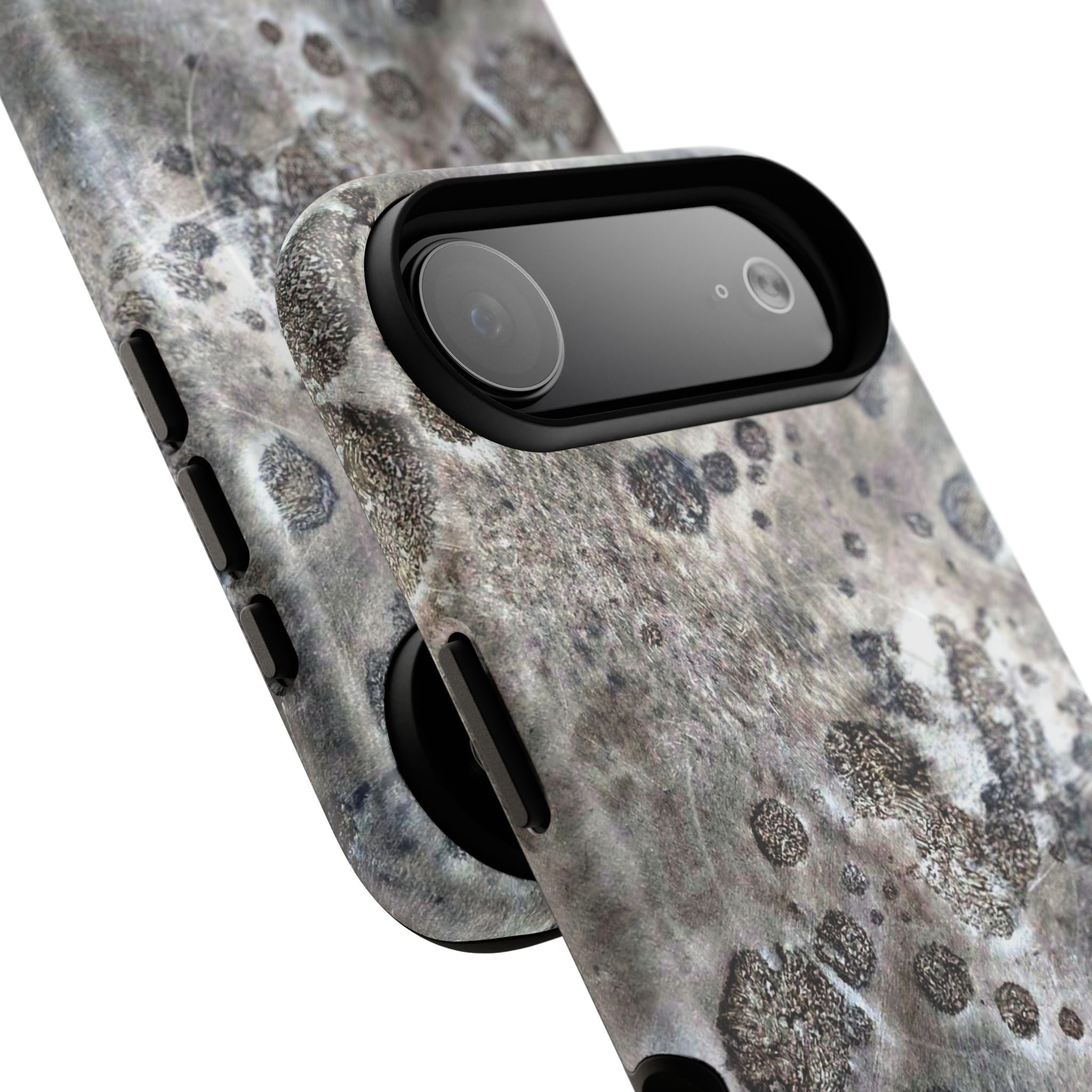 Magnetic iphone case with a Lunar Moon Rock Design is as tough as it looks with 2 layer shell compatible with MagSafe Accessories