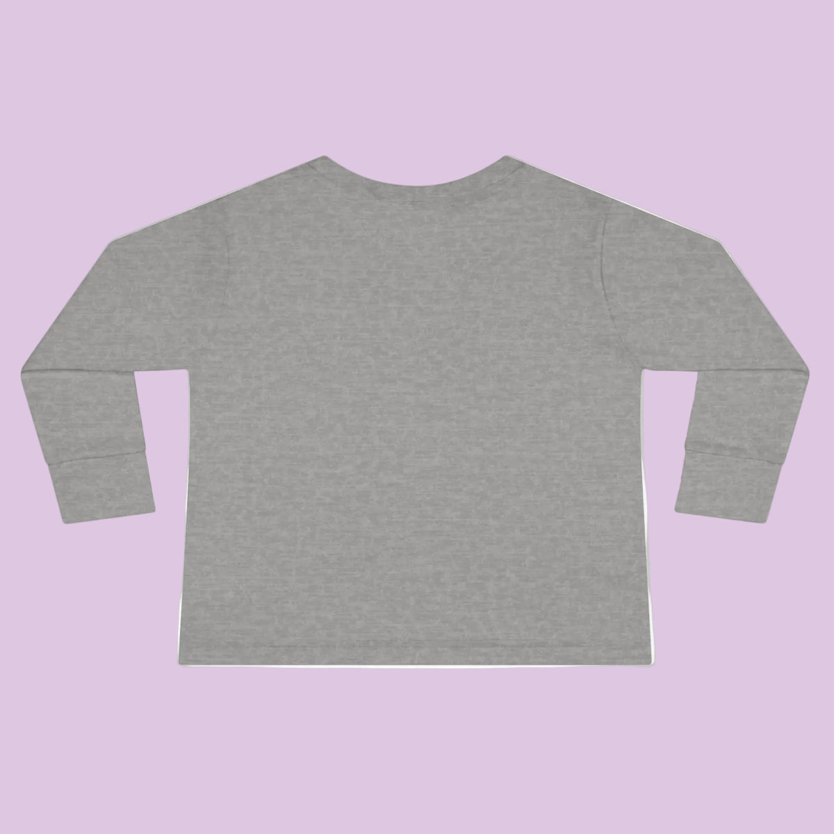 HeatherGray long-sleeve shirt for kids 2T-6T shown from back