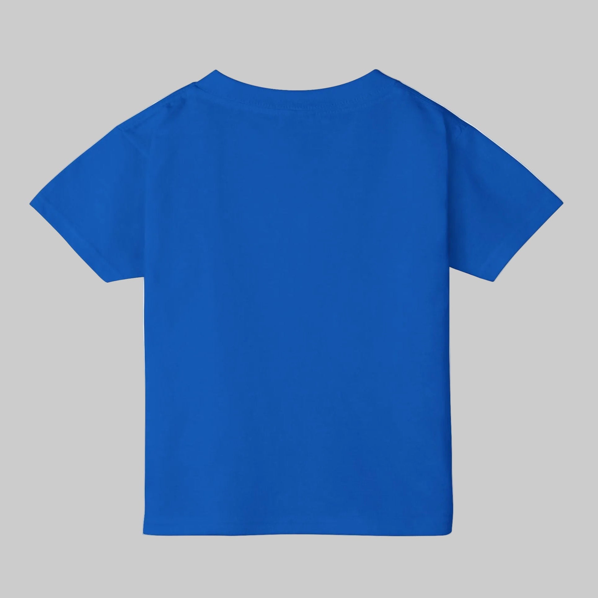 Royal blue Toddler's Tee's view of the Back