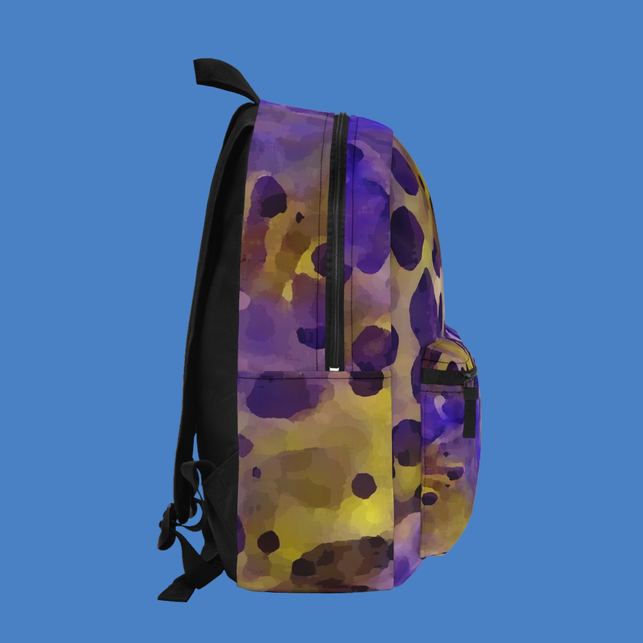 Backpack with unique abstract art with comfortable shoulder straps, tough construction, ample room for all you need