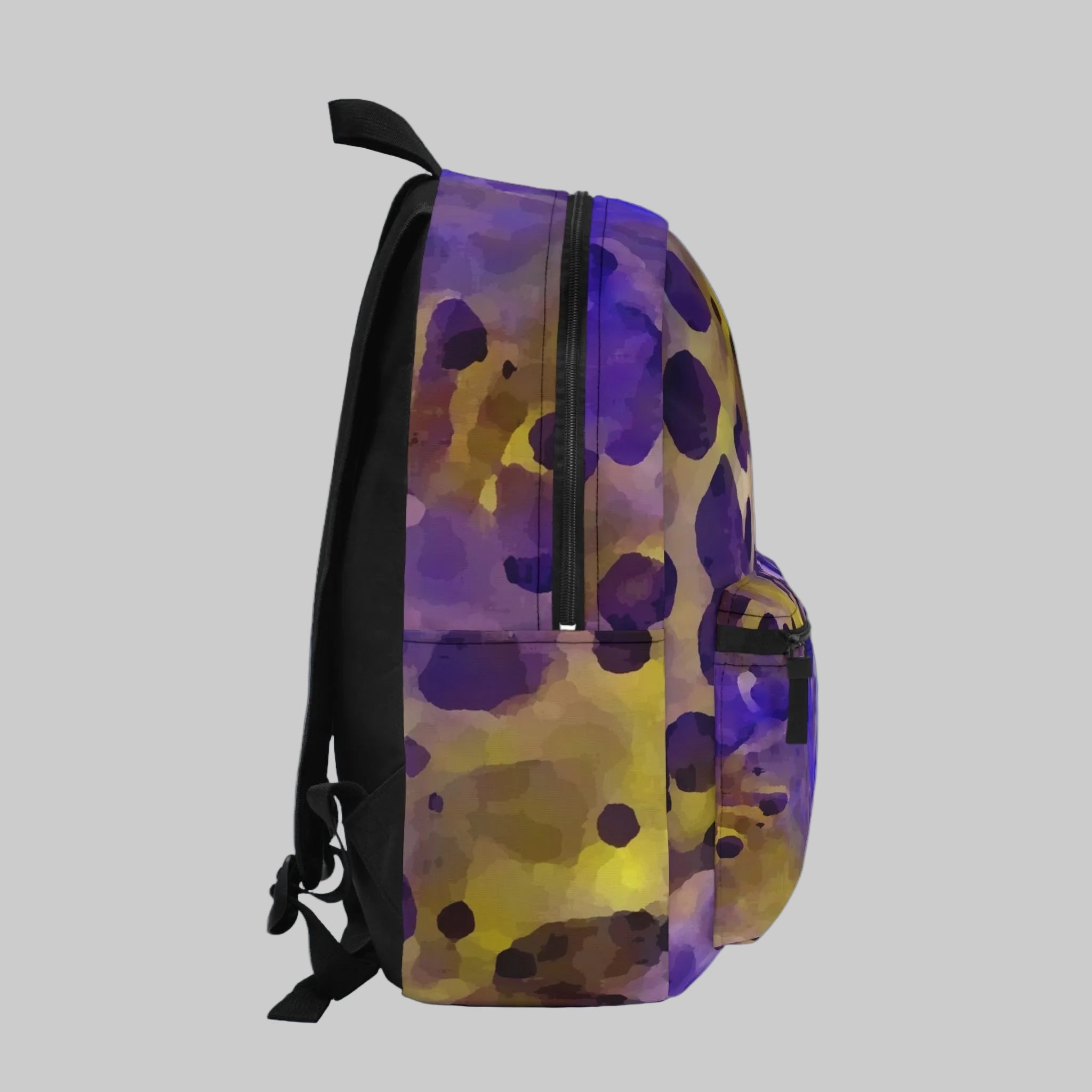 Backpack with unique abstract art with comfortable shoulder straps, tough construction, ample room for all you need