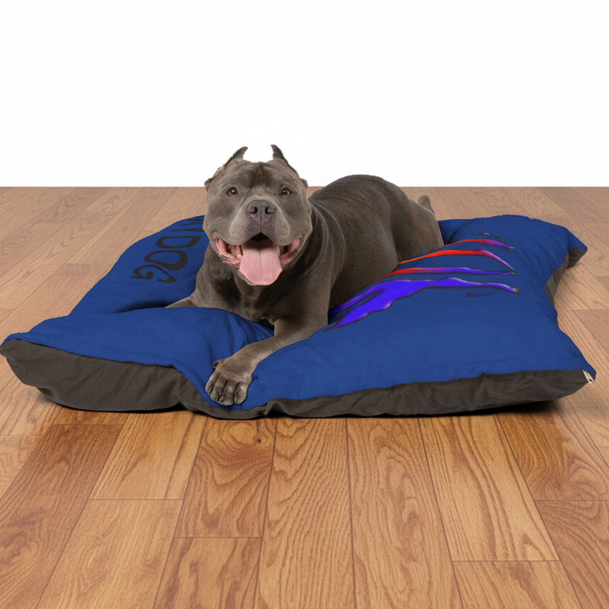 big blue dog bed your dog will love and makes an excellent gift - durable and strong