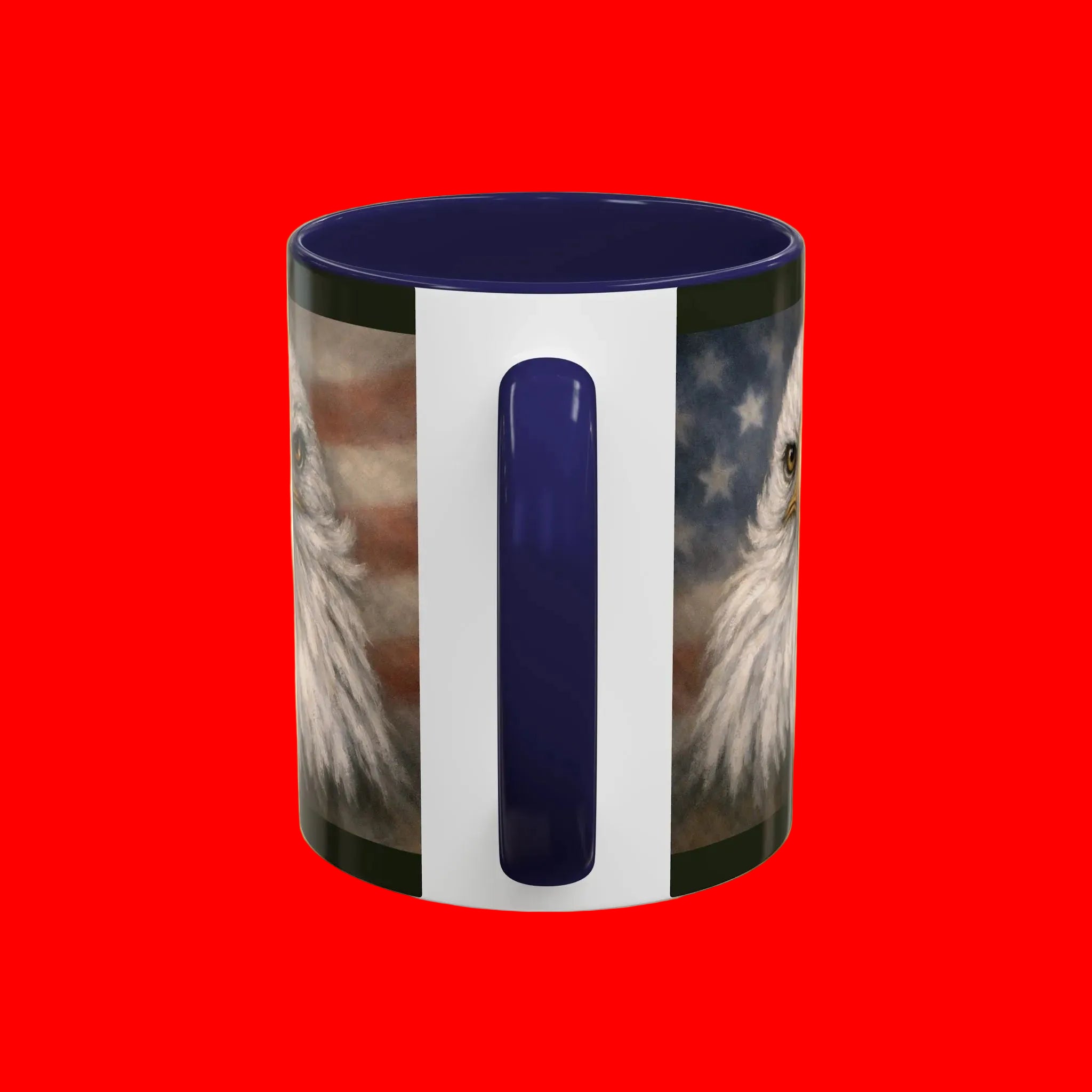 Mug 11oz/15oz Blue accents with bald eagles USA 250 yrs