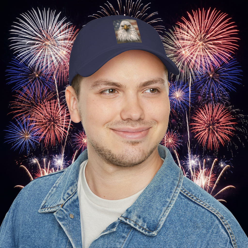 Wear a dark navy cap with American Bald Eagle painting and make an impression