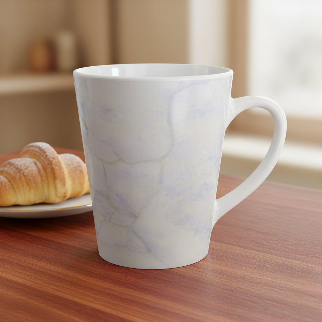 Painted White marble latte mug by Studio Blitz in premium ceramic