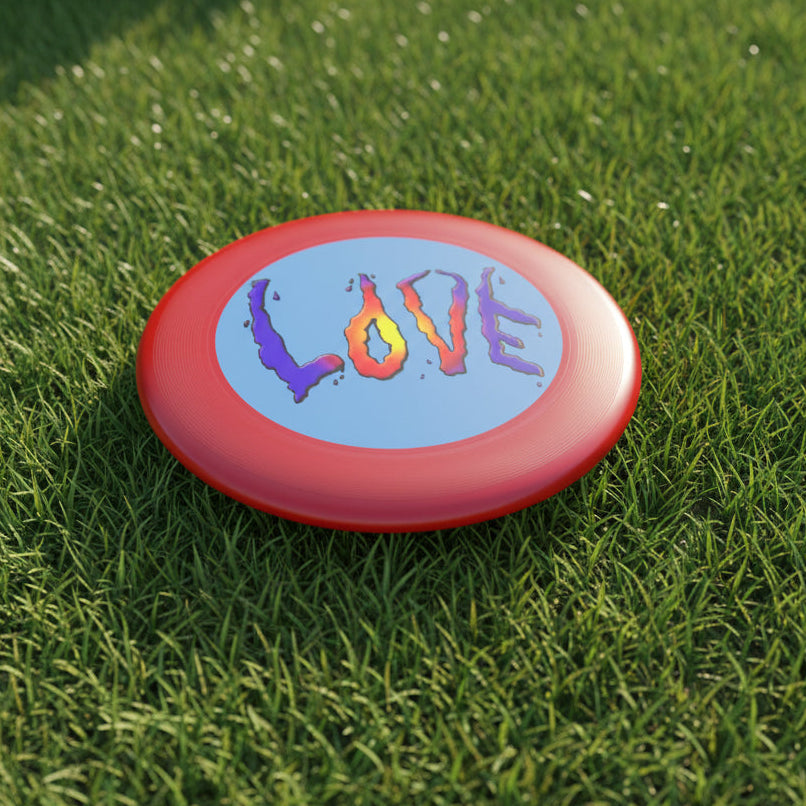 Frisbee with 'LOVE' in colorful letters - choice of 3 colors
