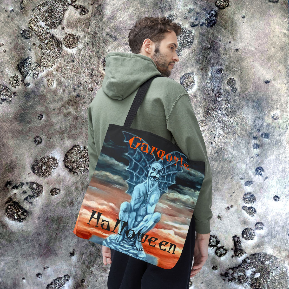 Strong and durable 'Gargoyle Halloween' bag for shopping or trick or treat. Halloween Gift Idea