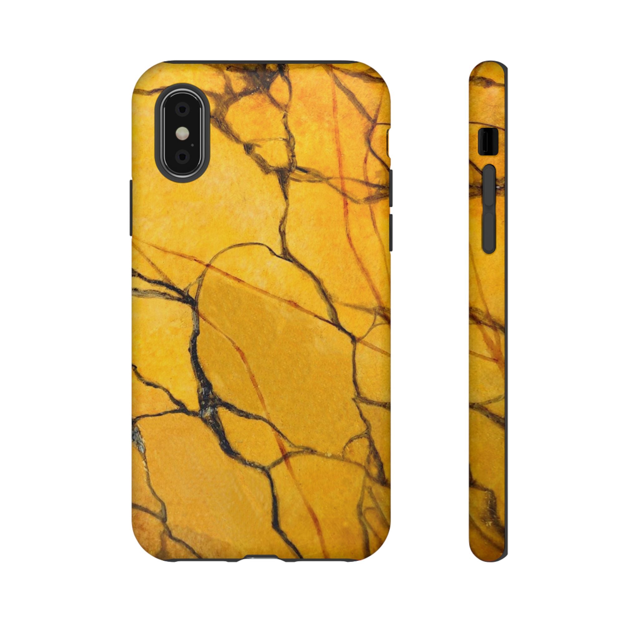 Gold marble patterned phone case