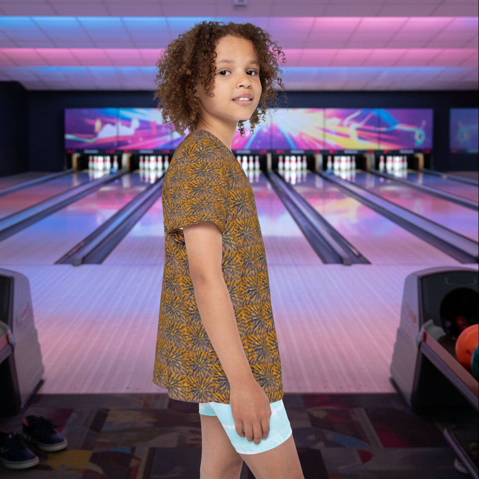 Unisex kid's short sleeve sports jersey in 100% polyester XS-L