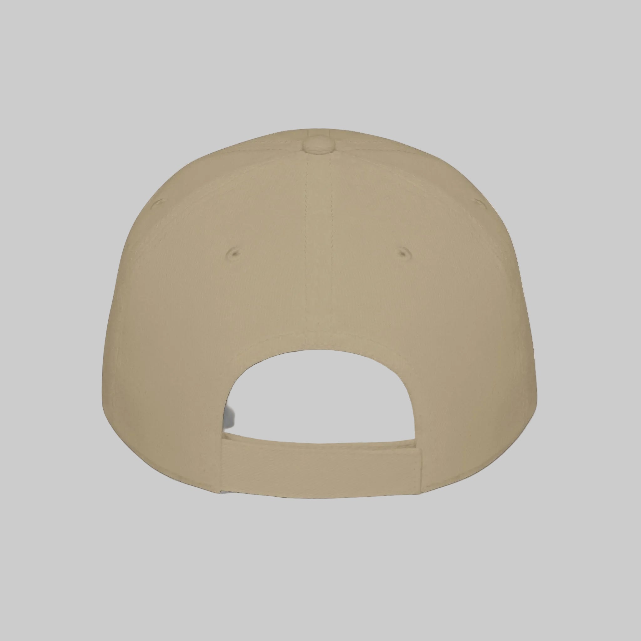 Khaki baseball cap Back View for adjustable strap - 4 colors