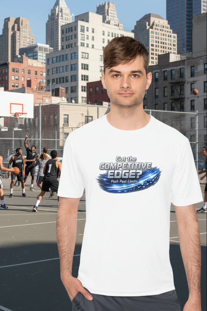 White Performance fast drying unisex T shirt with explosive graphic