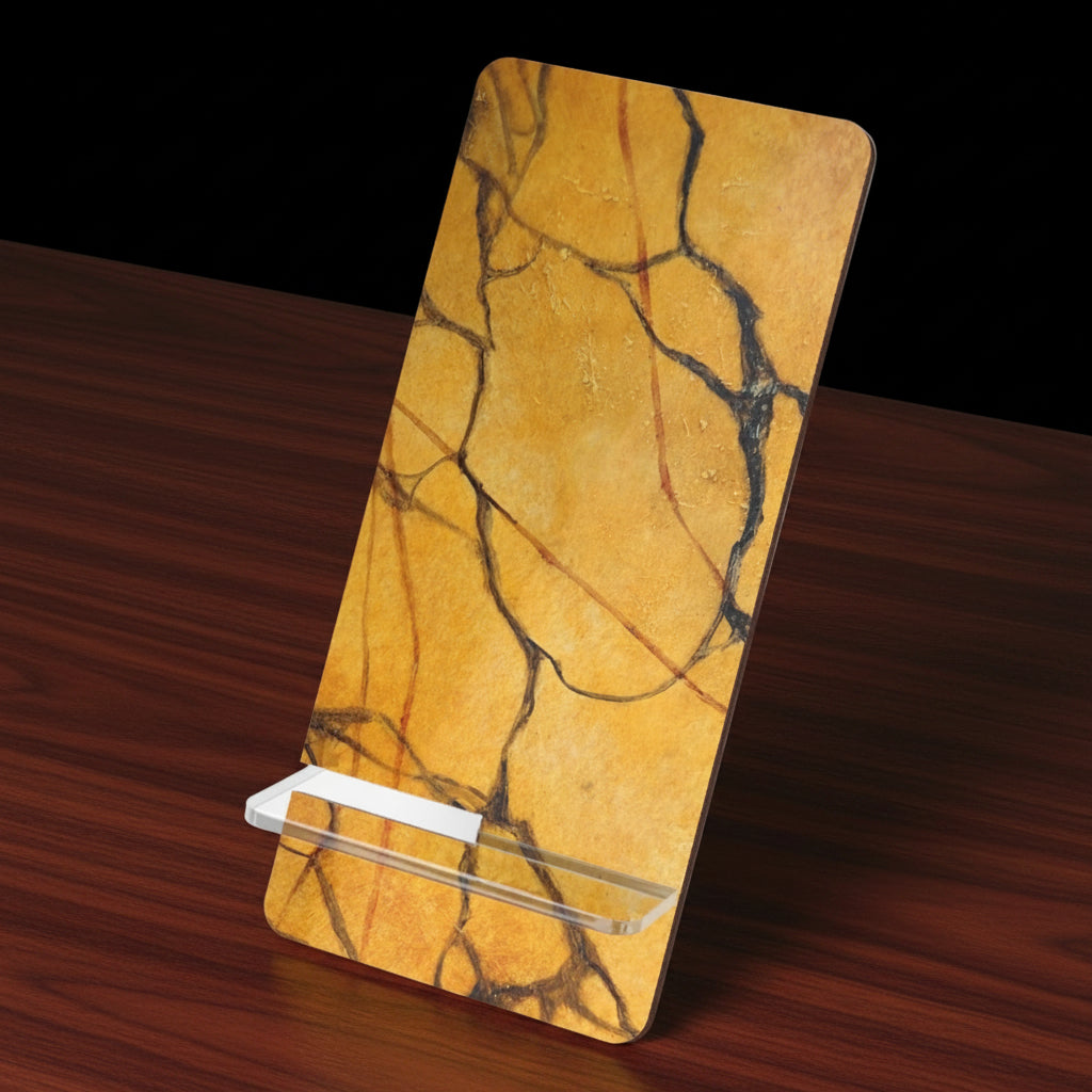 Unique Painted Gold Marble-patterned phone stand