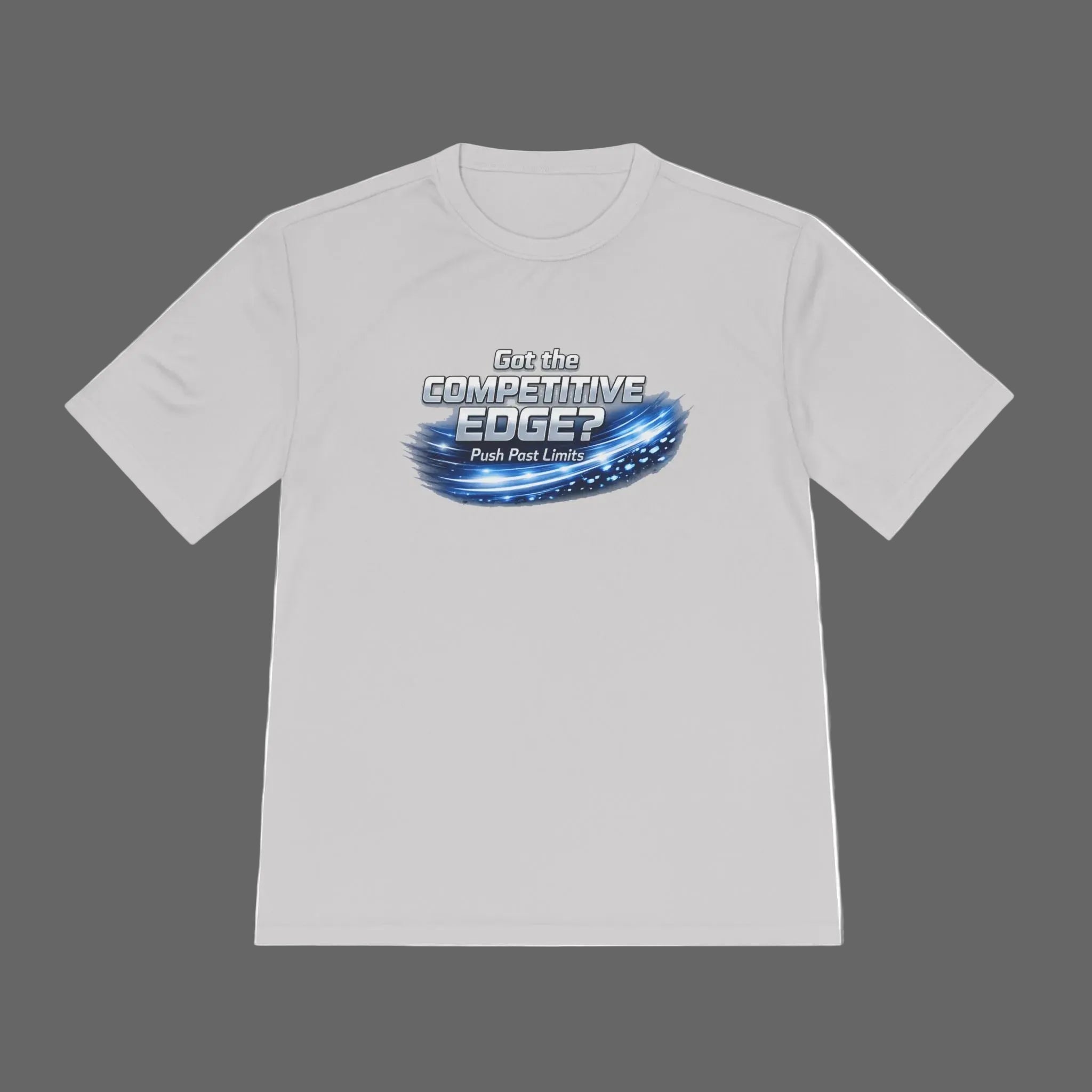 Silver t-shirt with motivational graphic and text - lightweight, fast dry XS-4XL