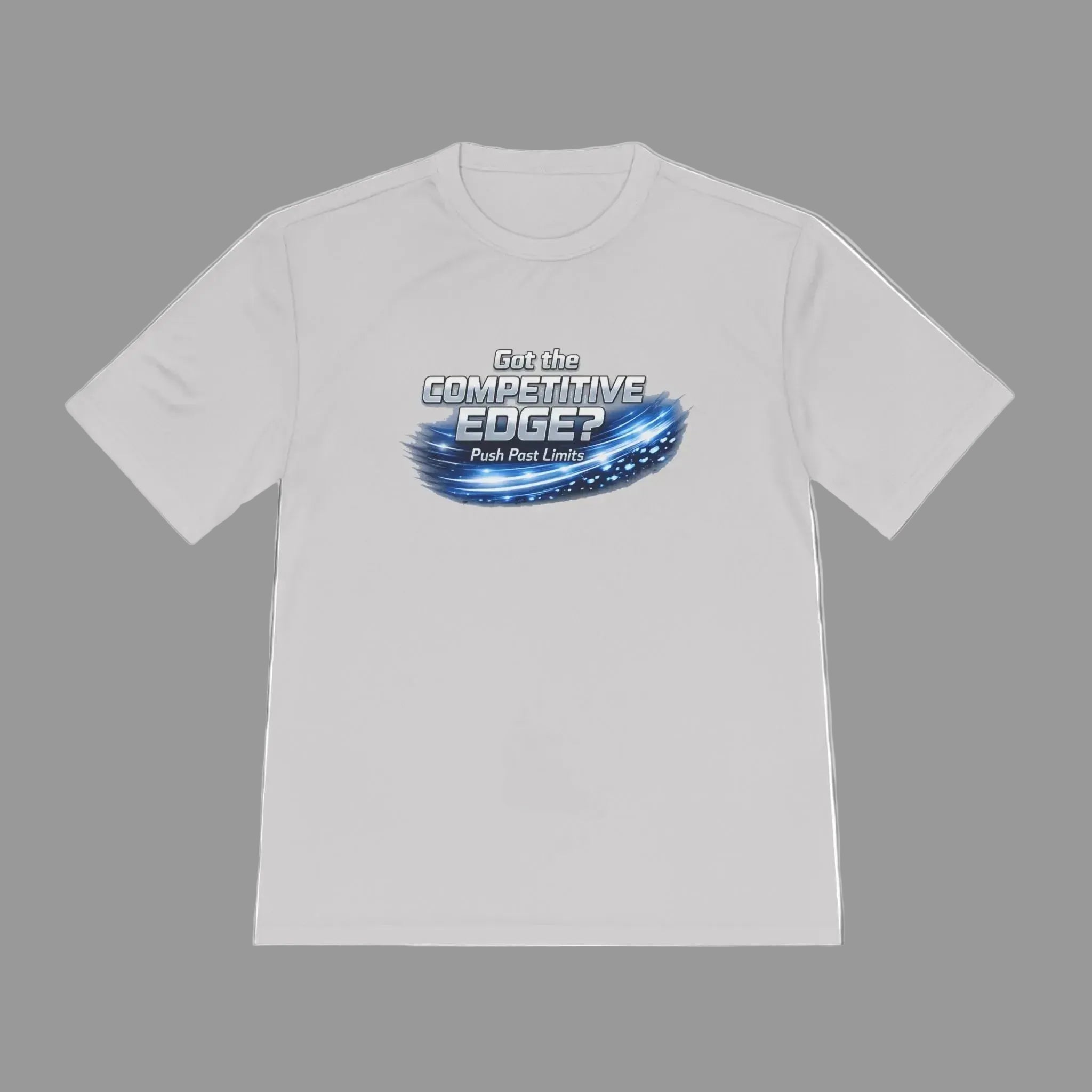 Silver t-shirt with motivational graphic and text - lightweight, fast dry XS-4XL
