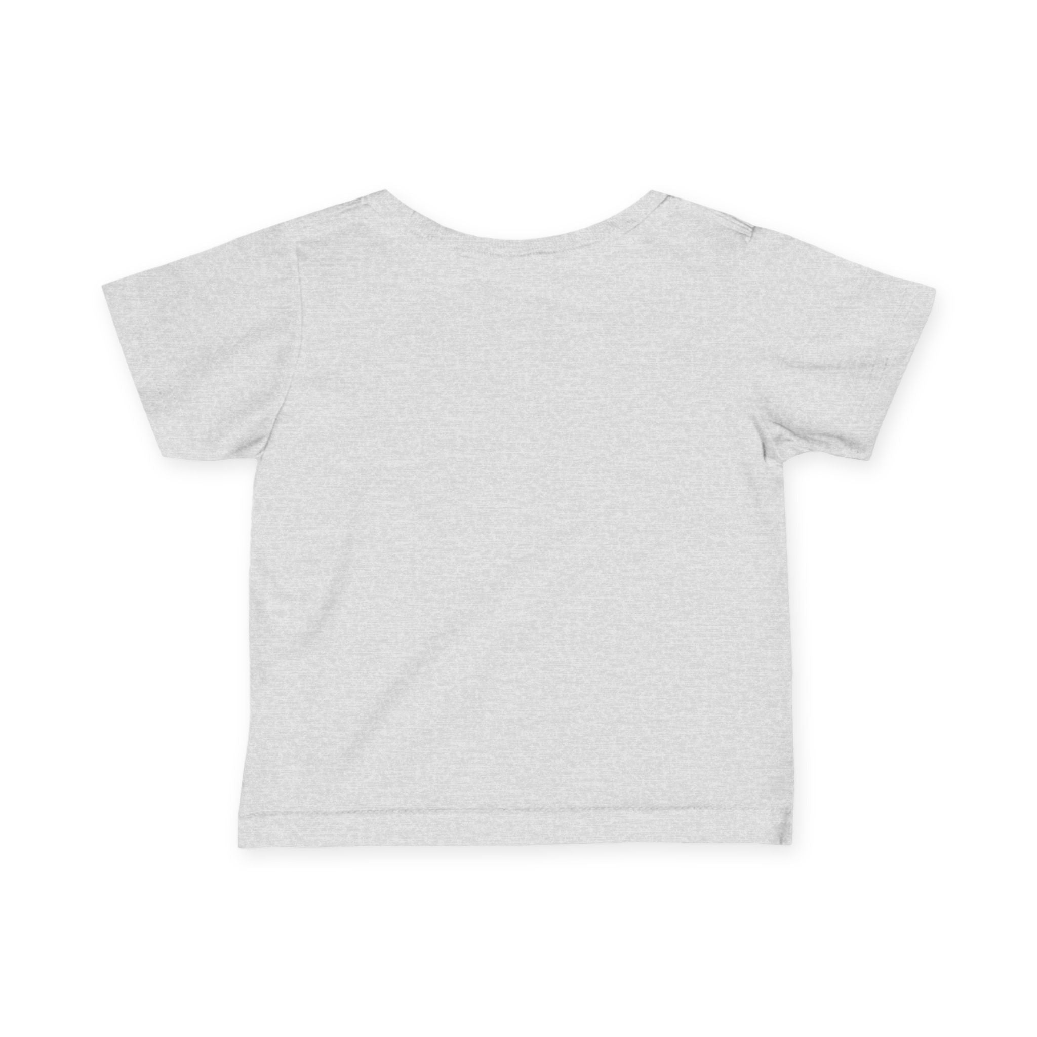back of toddler tee in Heather - 7 colors available