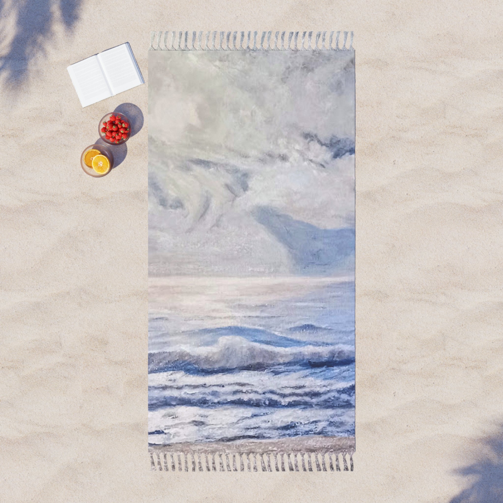 This beautiful painted beach towel has shape retention and quick dries will make your beach neighbors jealous