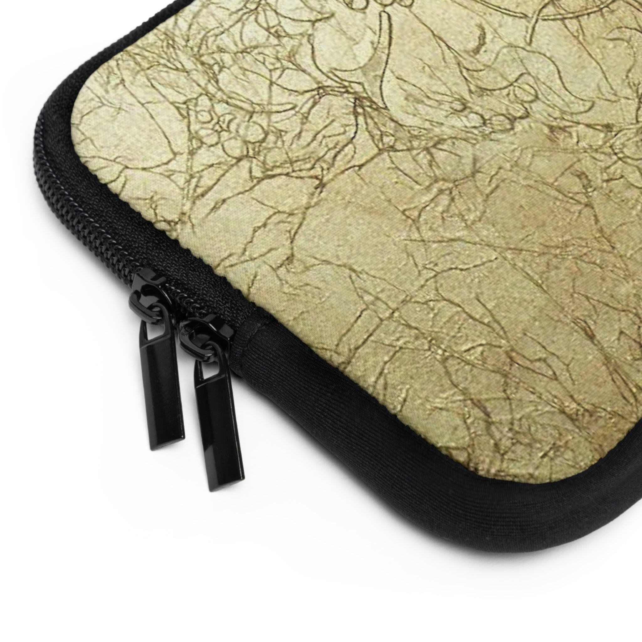 Laptop Sleeve in Elegant Gold Embossed Design