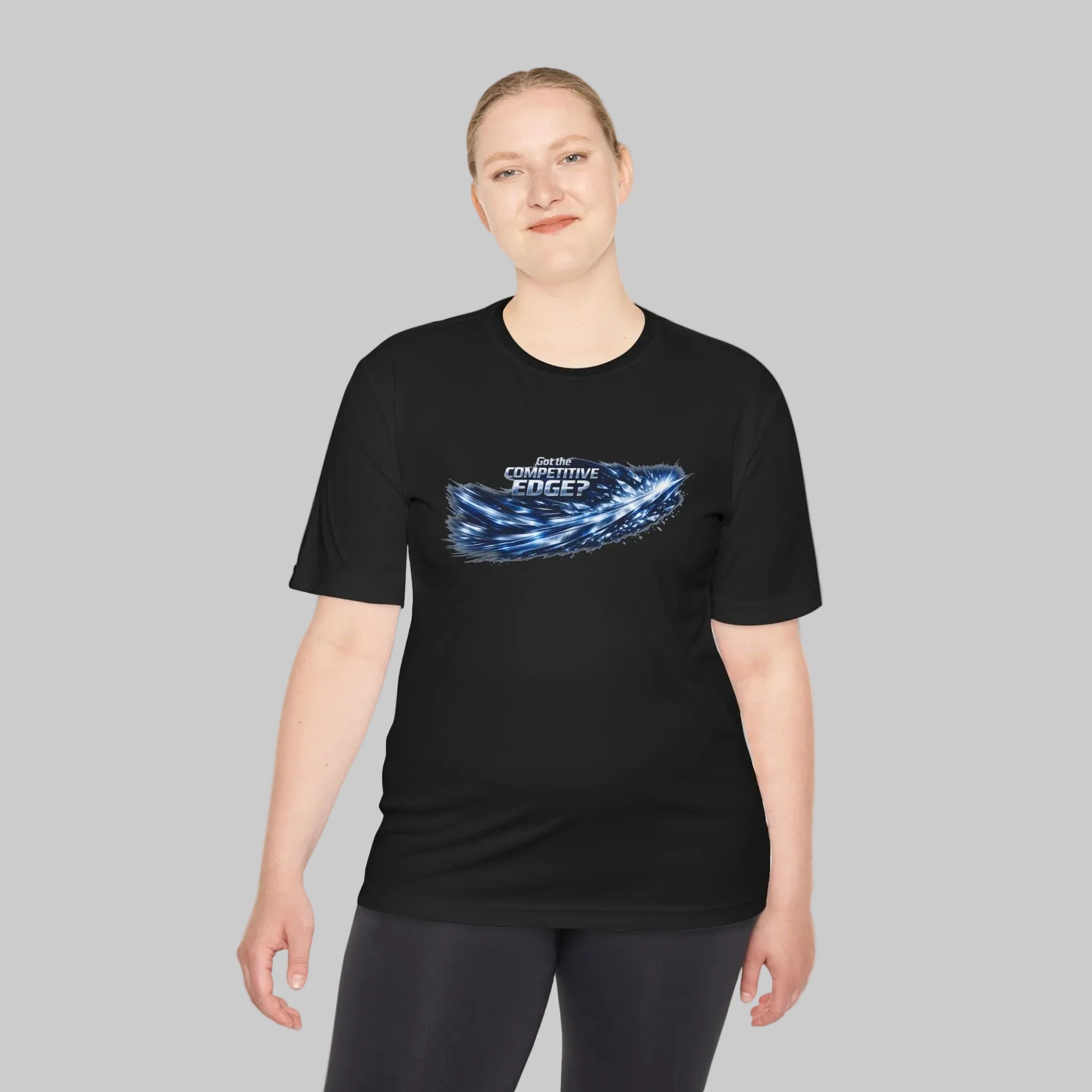 Polyester high performance Tee in black - 5 colors available, cool graphic
