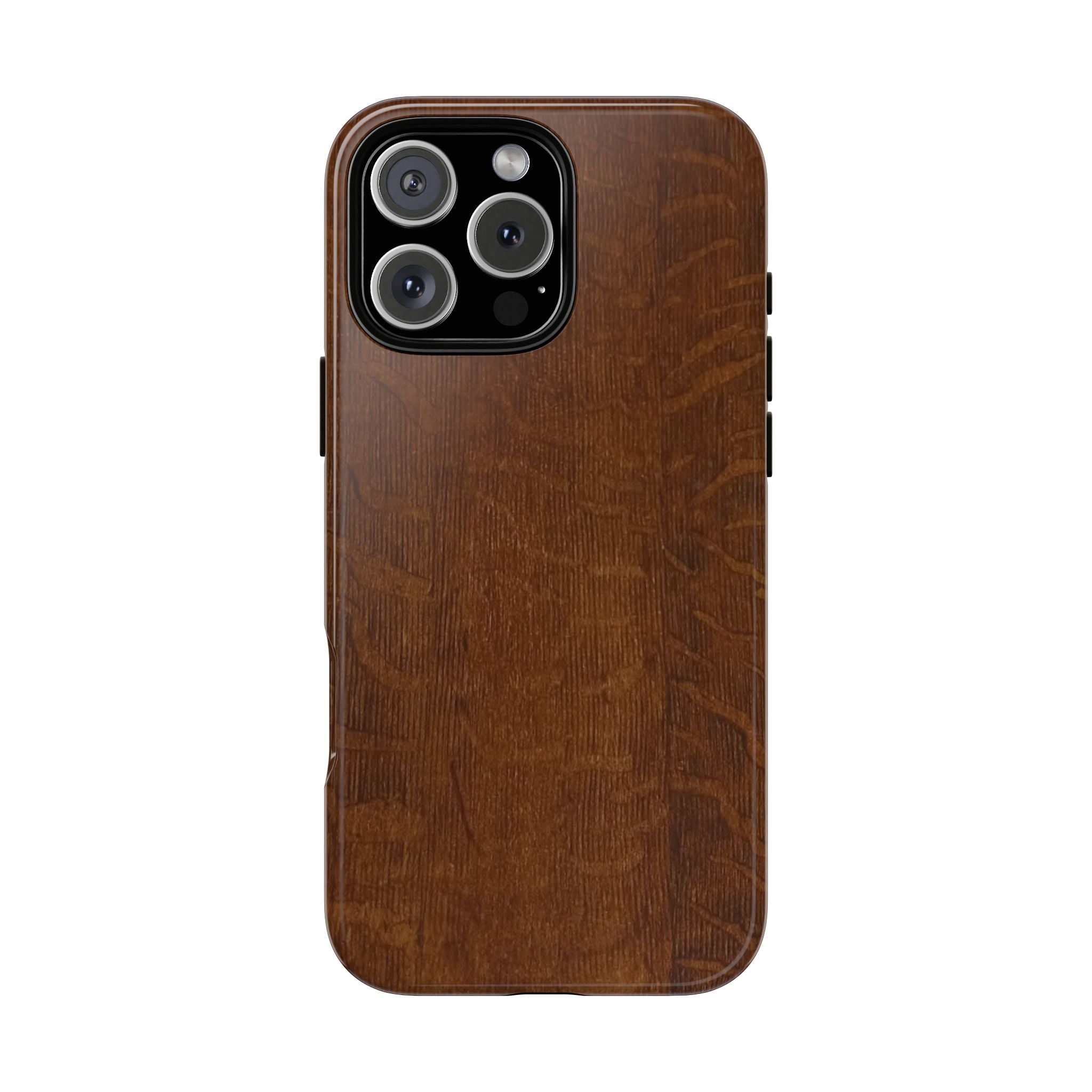 Phone case with 3D Wrap Unique Wood Grain Design - Tough and Durable in Glossy or Matte finish