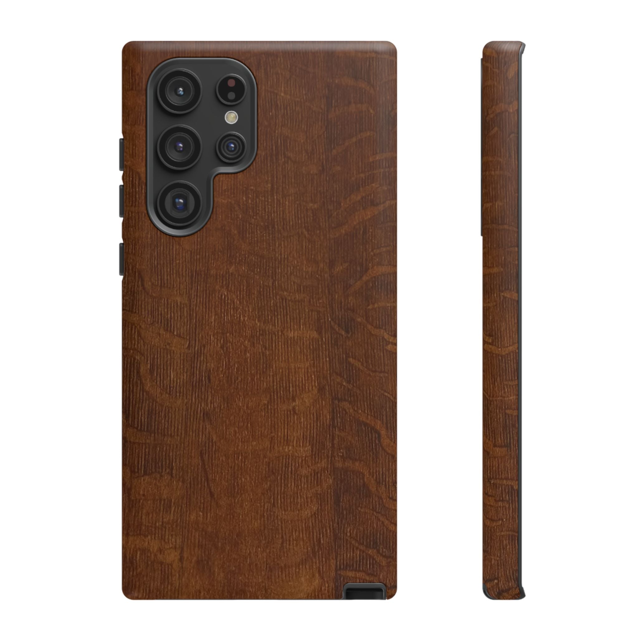 Phone case with 3D Wrap Unique Wood Grain Design - Tough and Durable in Glossy or Matte finish