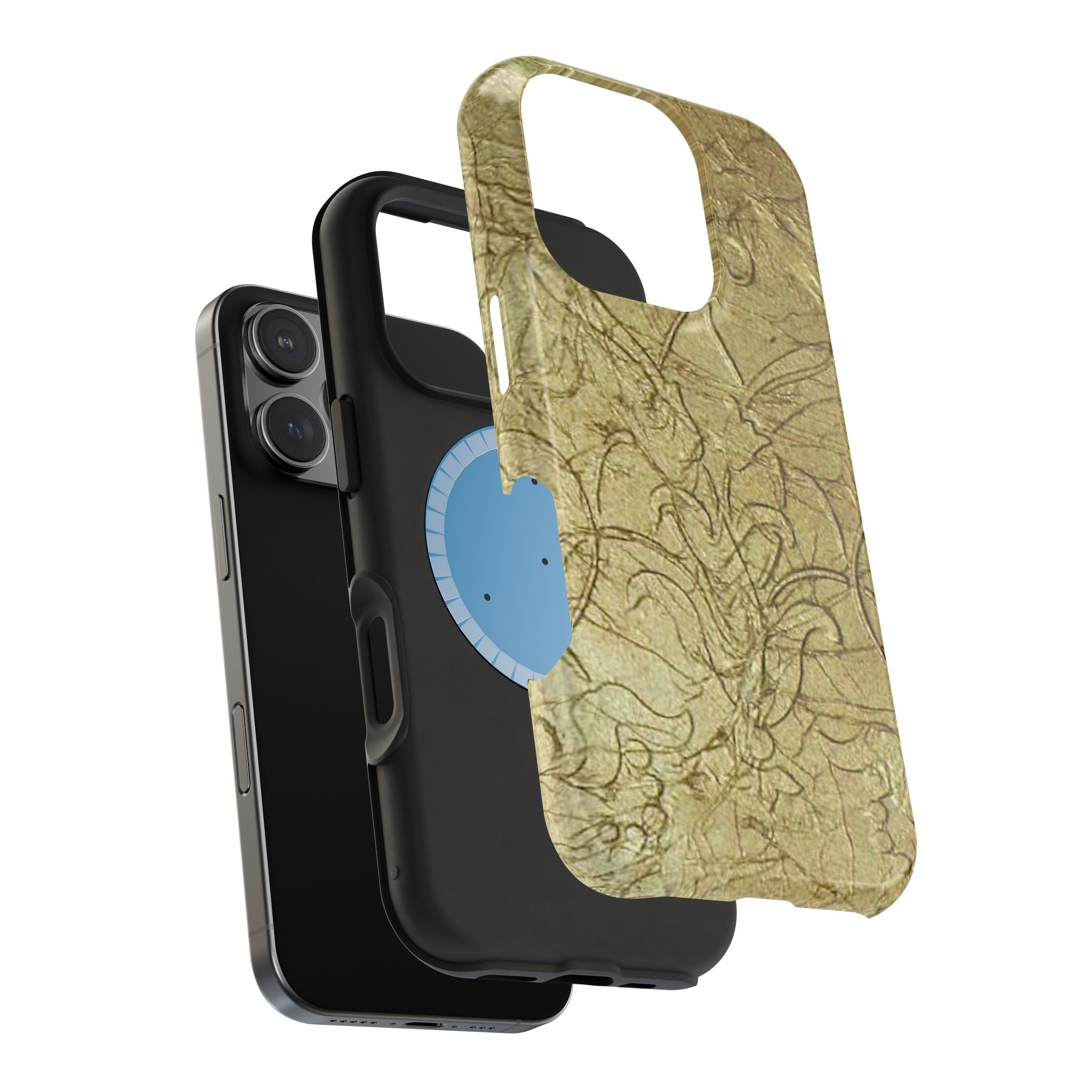 Phone Case - Magnetic Impact in Antique Gold Scroll