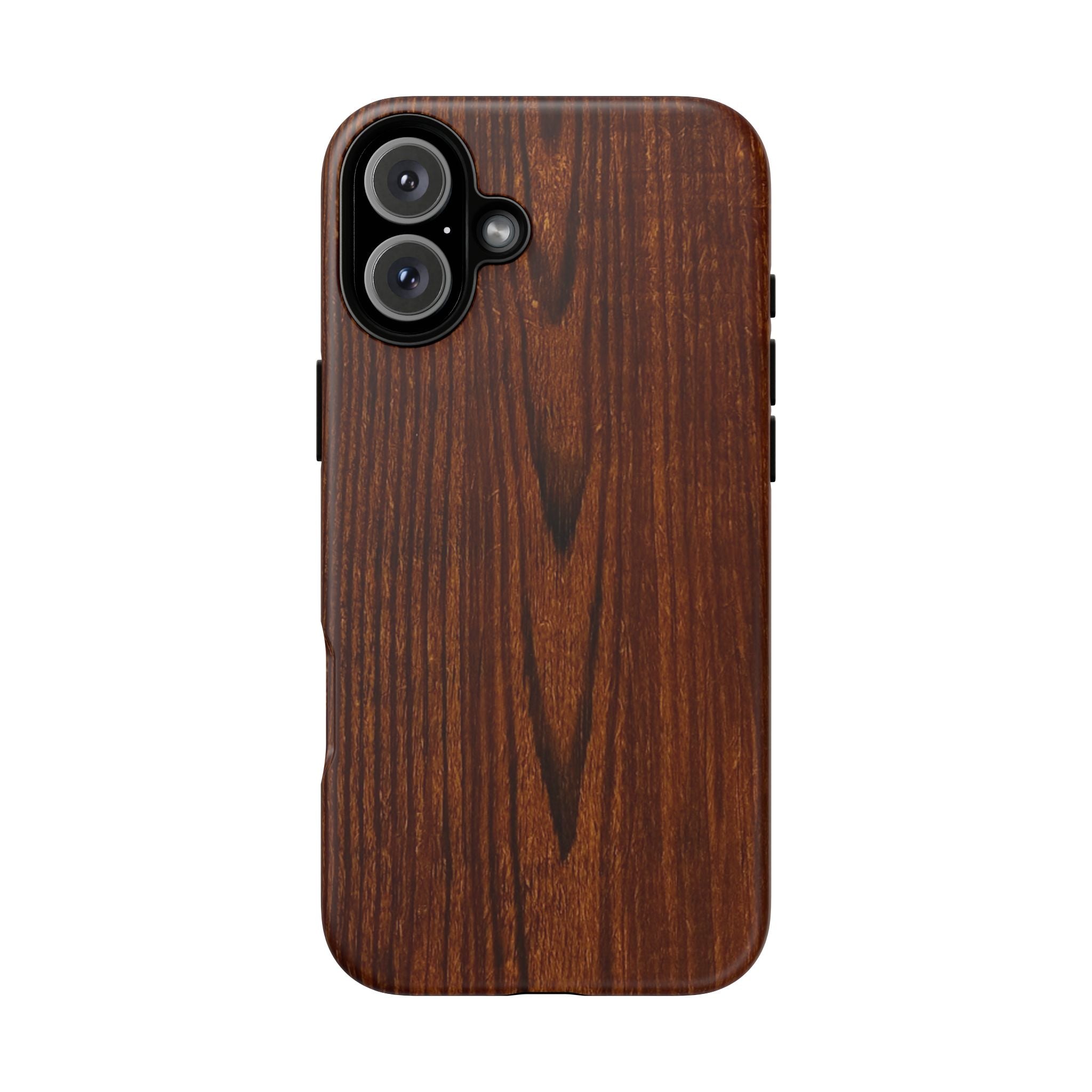 Phone Case in Fine Wood Grain Design with rustic, rugged good looks with toughness and durability for UV and impact resistance protection