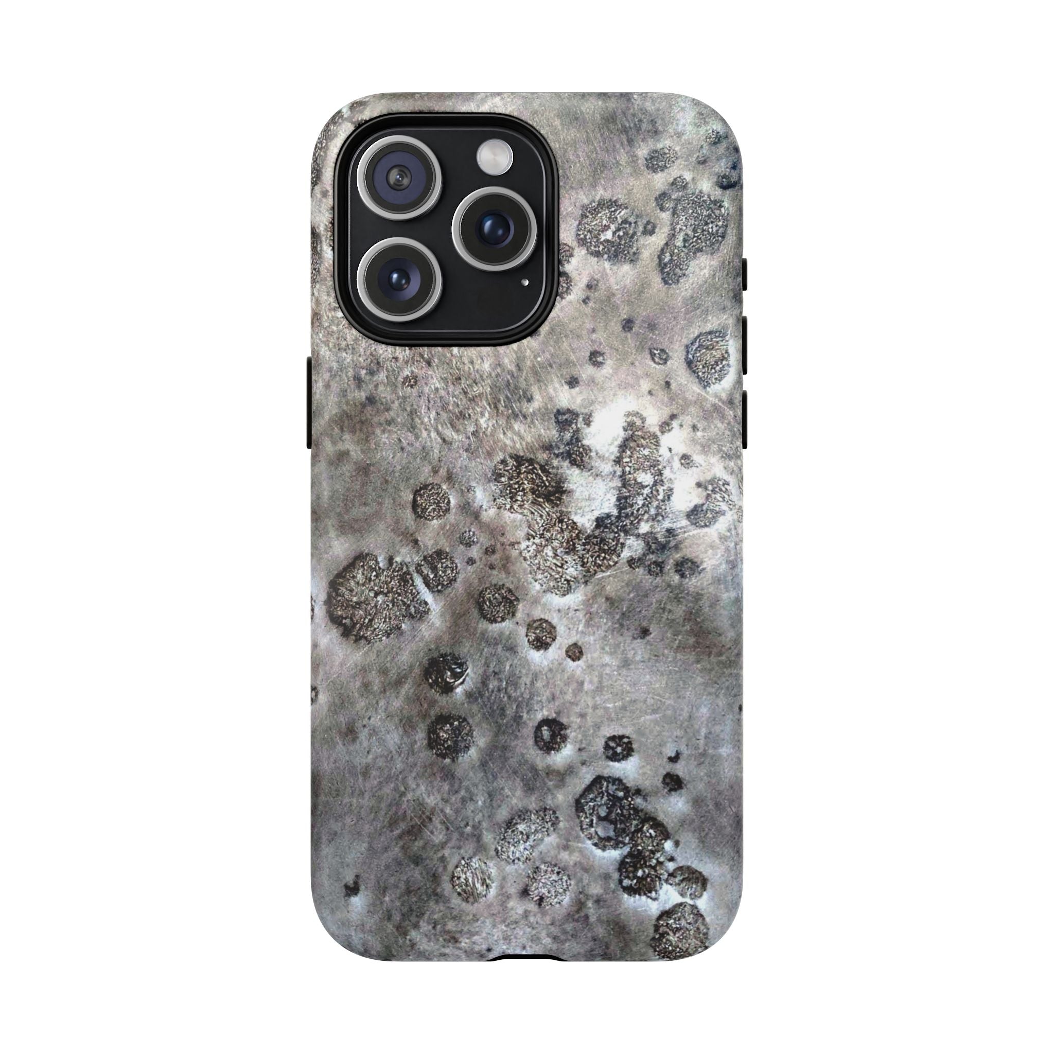 Magnetic iphone case with a Lunar Moon Rock Design is as tough as it looks with 2 layer shell compatible with MagSafe Accessories
