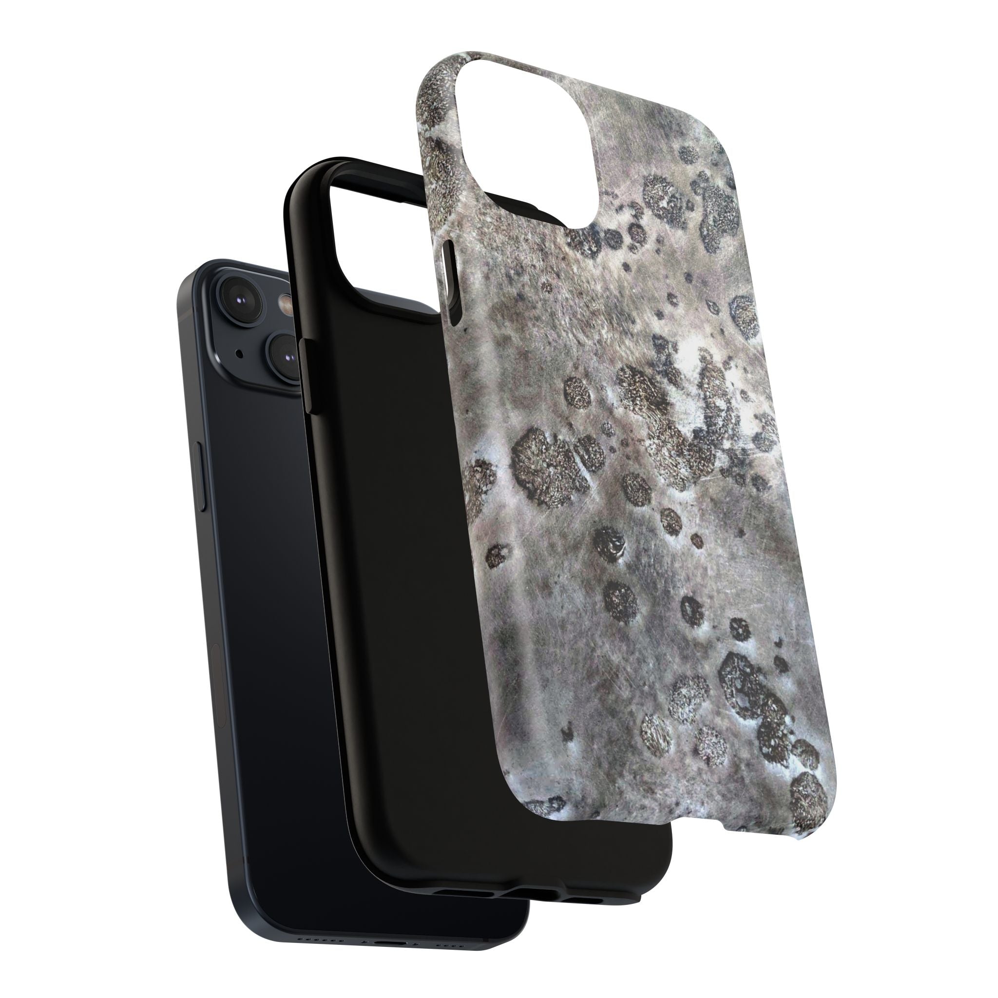 Magnetic iphone case with a Lunar Moon Rock Design is as tough as it looks with 2 layer shell compatible with MagSafe Accessories