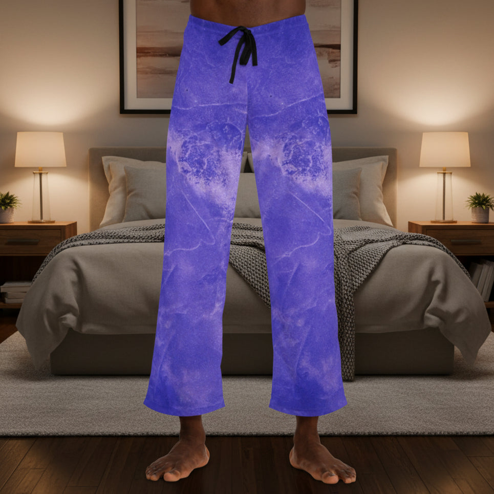 Blue Abstract Men's Pajama/Lounging Bottoms by Studio Blitz