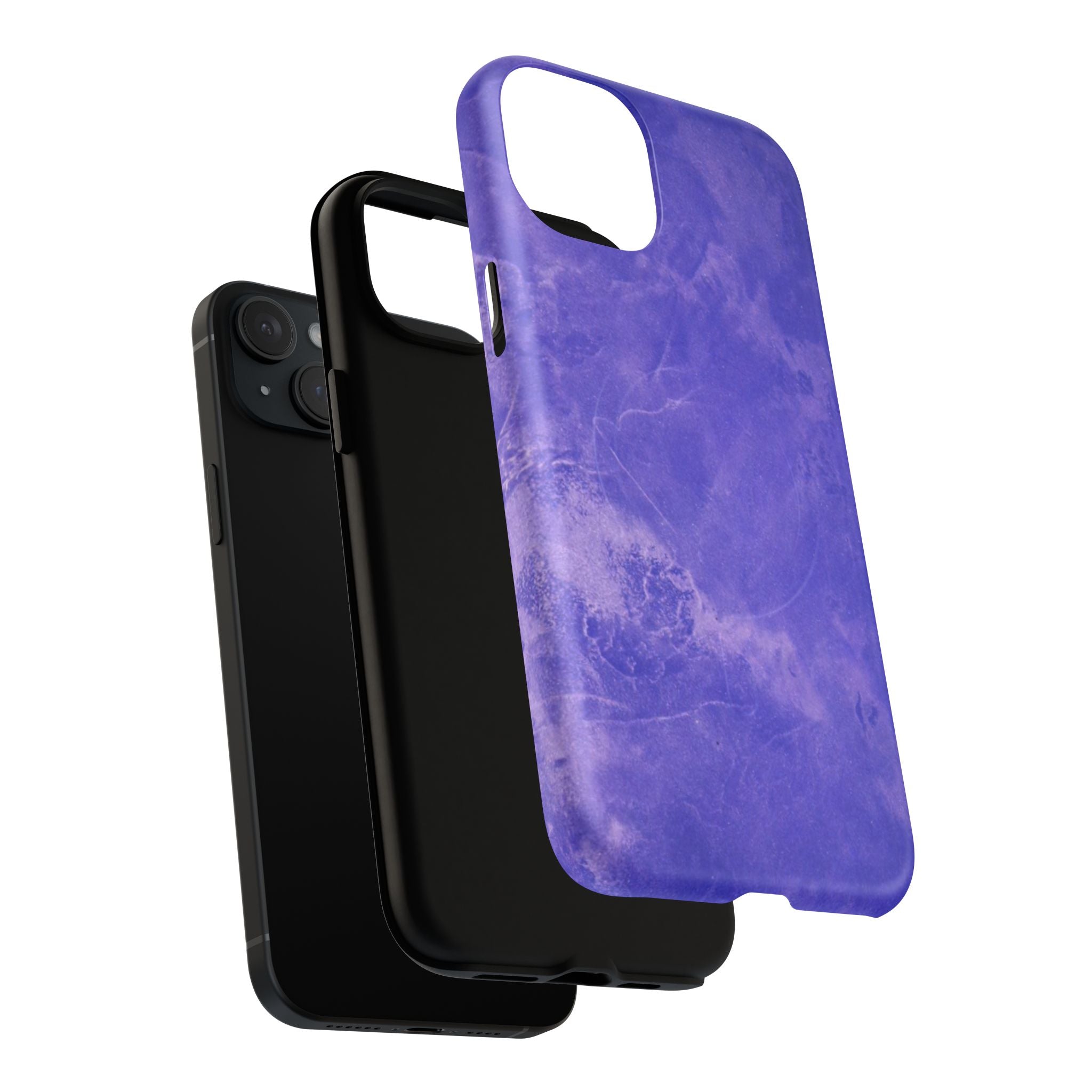 Magnetic iphone case in Blue abstract design with dual layers for toughness and  compatible with MagSafe Accessories
