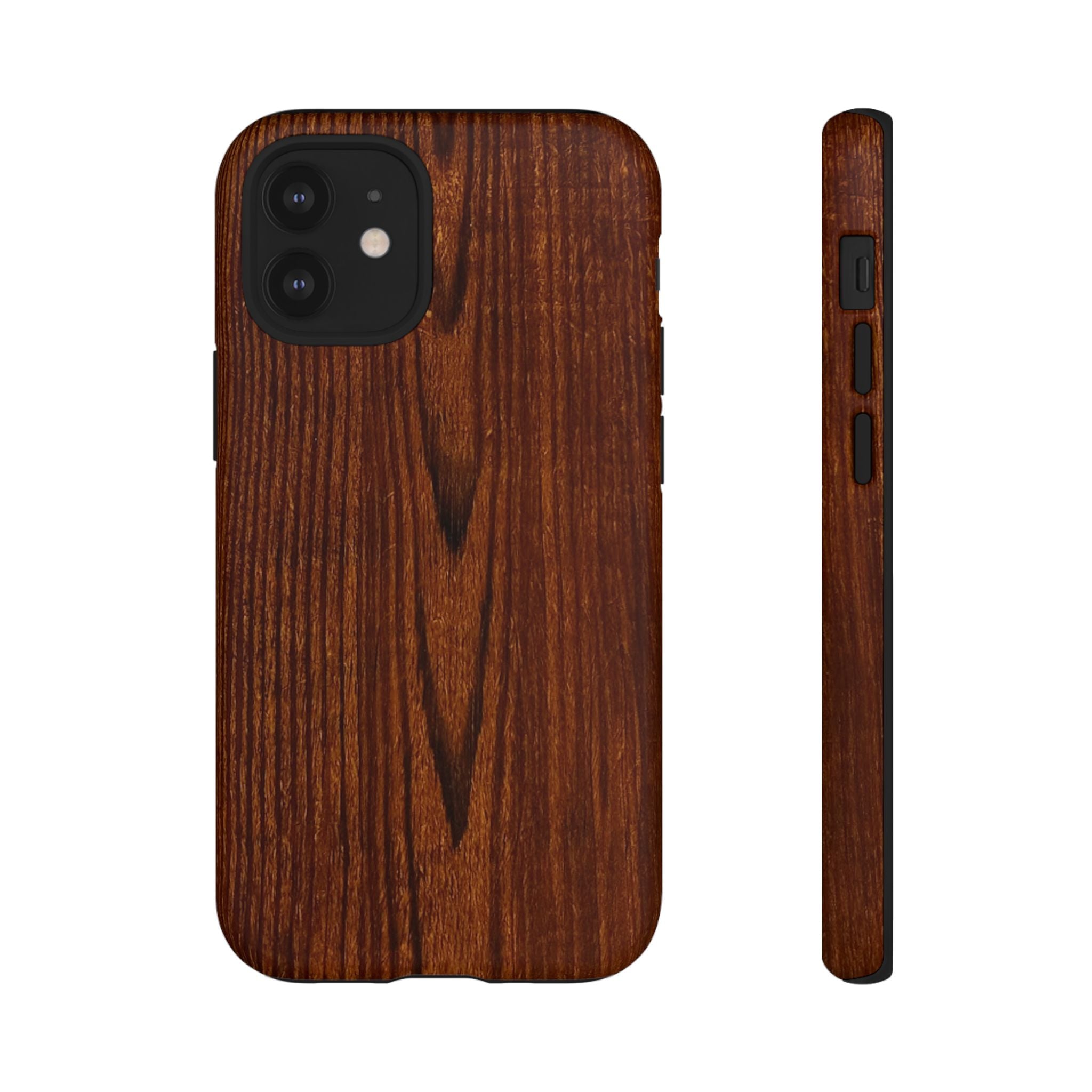 Phone Case in Fine Wood Grain Design with rustic, rugged good looks with toughness and durability for UV and impact resistance protection