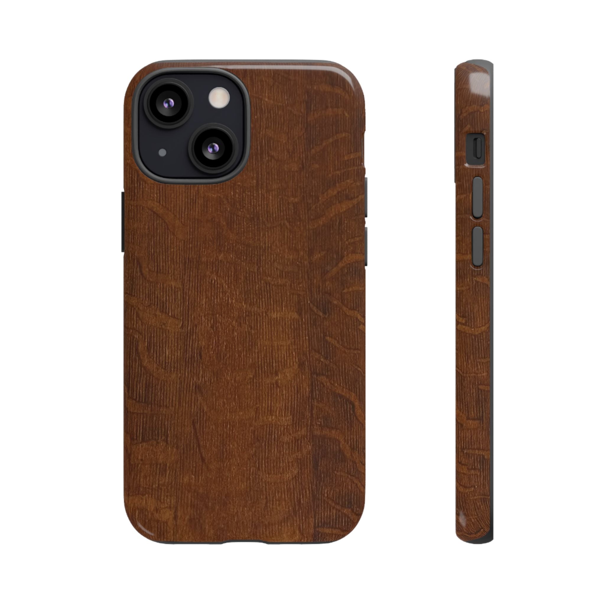 Phone case with 3D Wrap Unique Wood Grain Design - Tough and Durable in Glossy or Matte finish