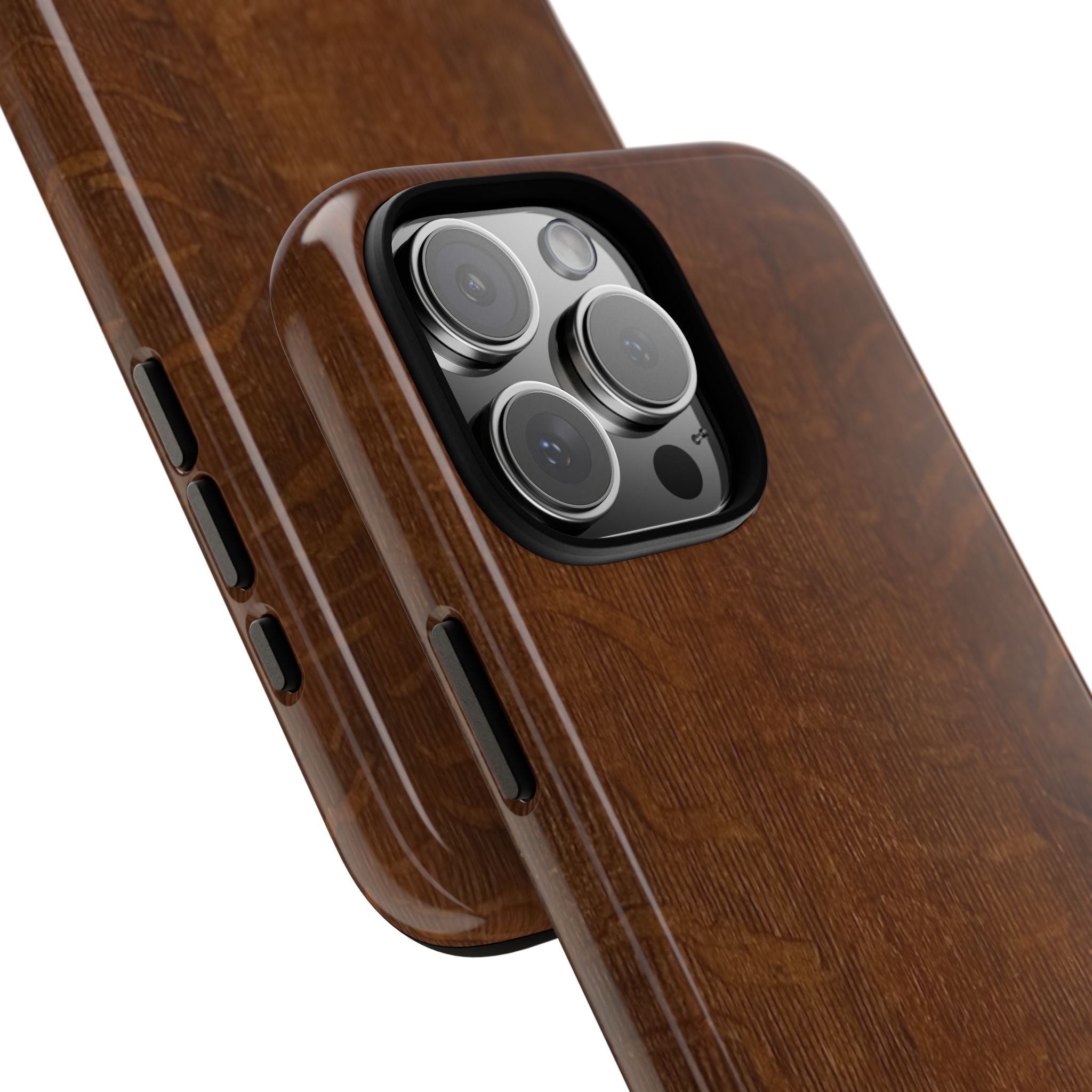 Phone case with 3D Wrap Unique Wood Grain Design - Tough and Durable in Glossy or Matte finish