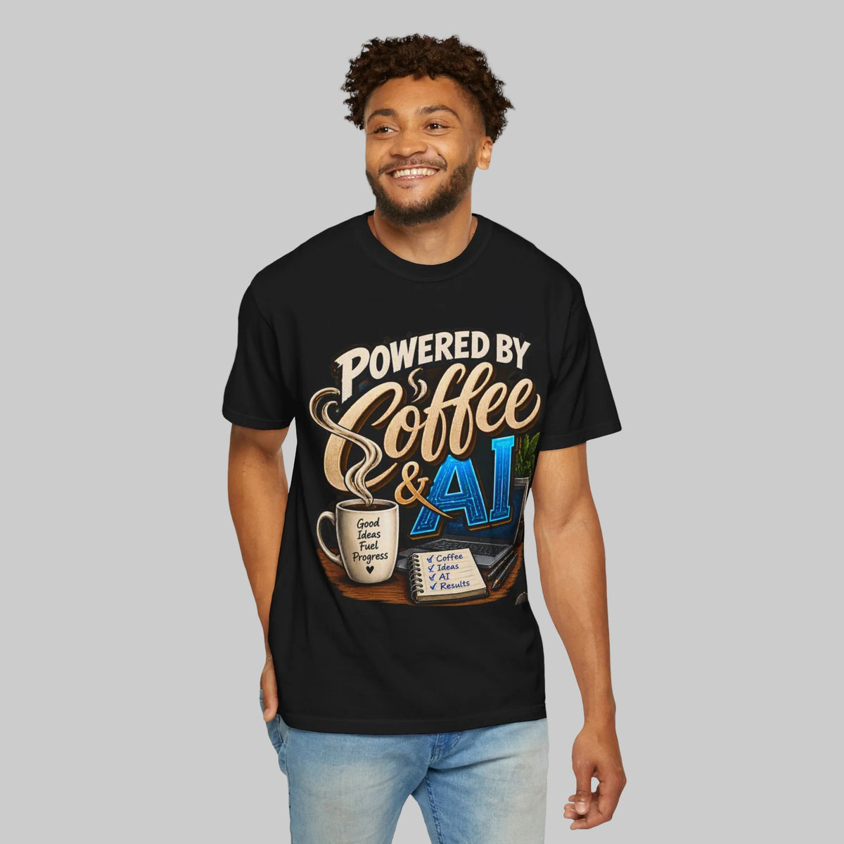 Powered by Coffee & AI T-Shirt