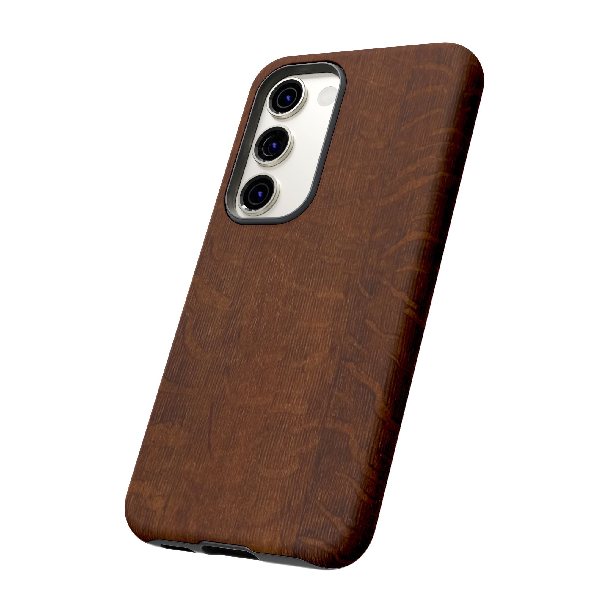 Phone case with 3D Wrap Unique Wood Grain Design - Tough and Durable in Glossy or Matte finish