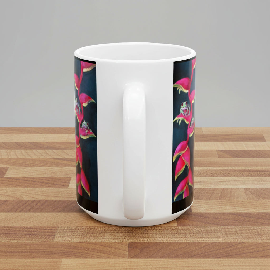 Premium ceramic glossy mug 11oz and 15oz with large 'C' Handle for comfort
