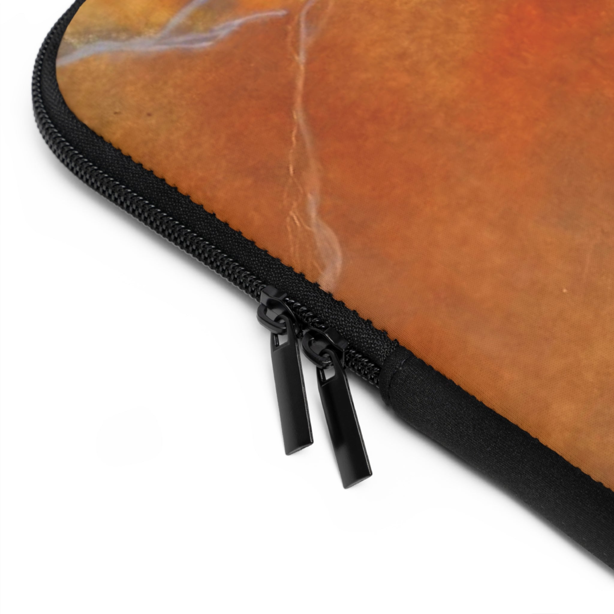 Laptop Sleeve in Stylish Red/Orange Marble Design