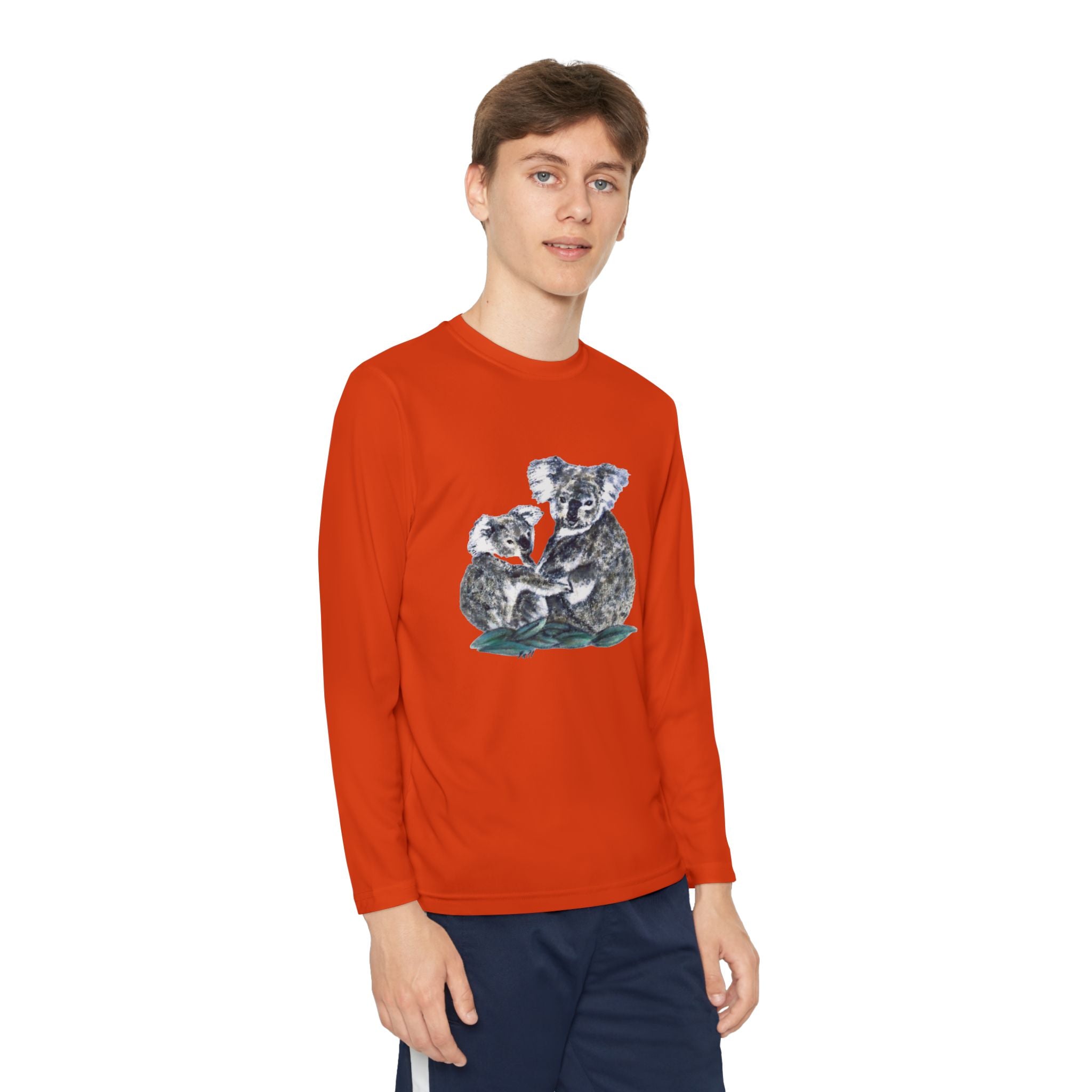 Youth Long Sleeve Tee Koala and Turtle Design
