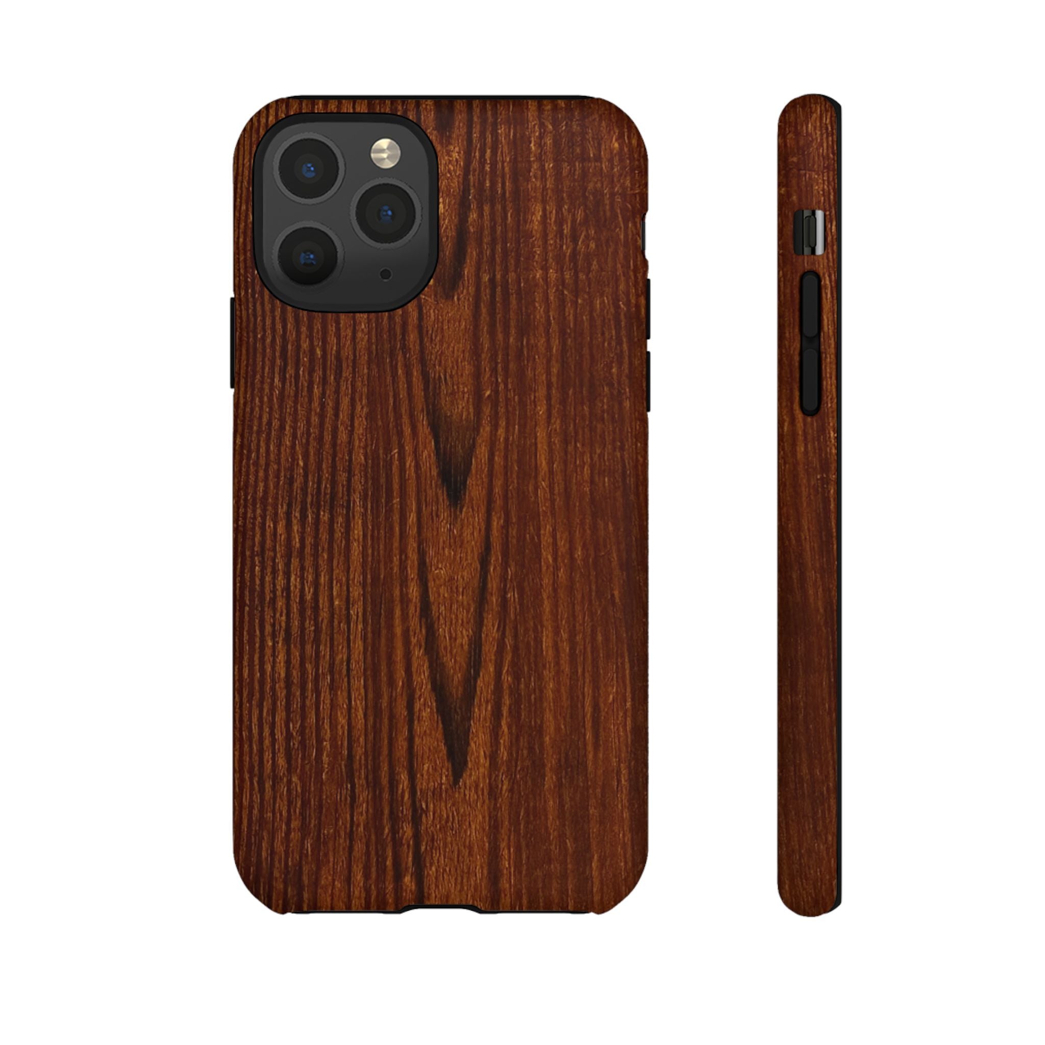 Phone Case in Fine Wood Grain Design with rustic, rugged good looks with toughness and durability for UV and impact resistance protection