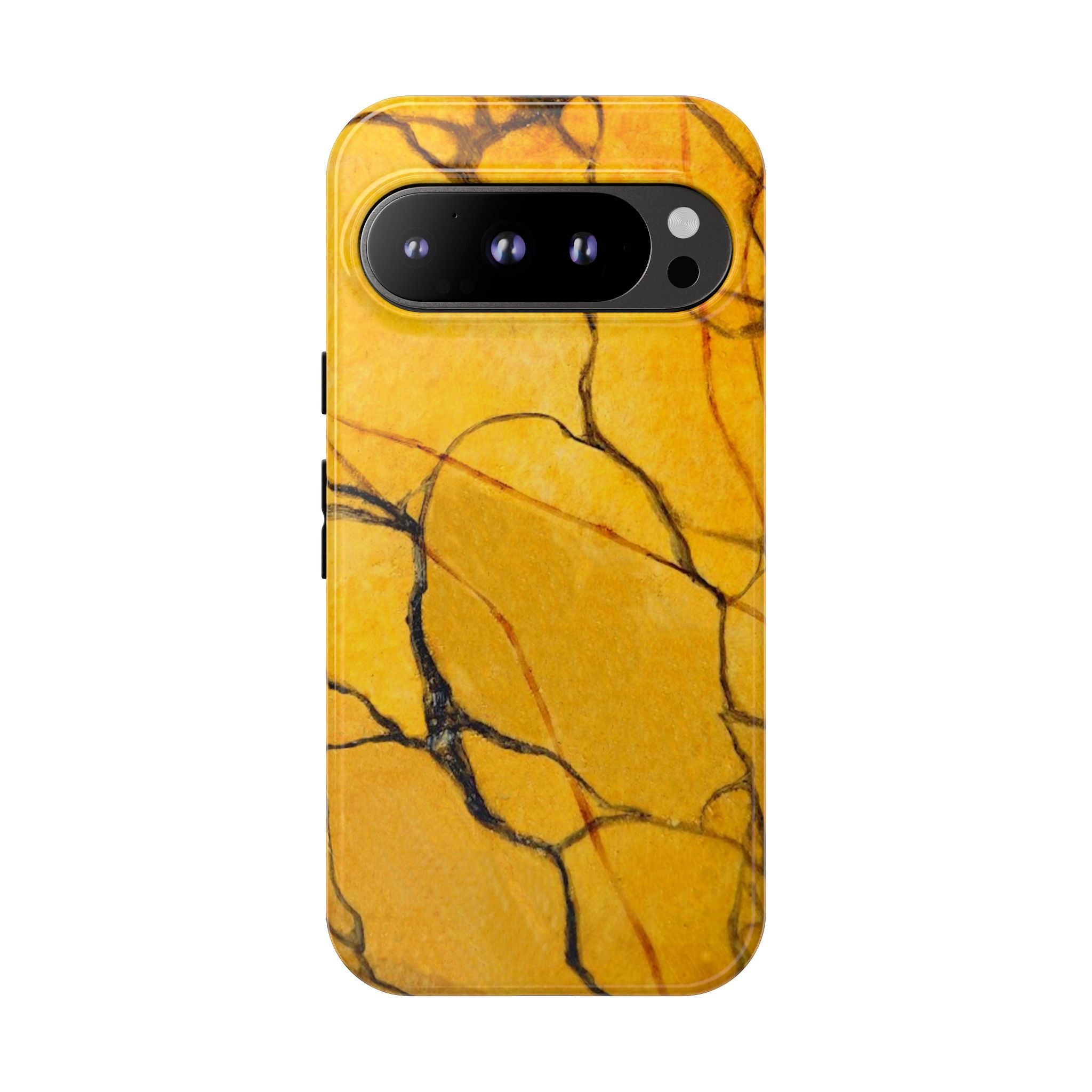  phone case in eye catching gold marble design in glossy or matte finish with silicone lining and hard shell for impact and UV resistance
