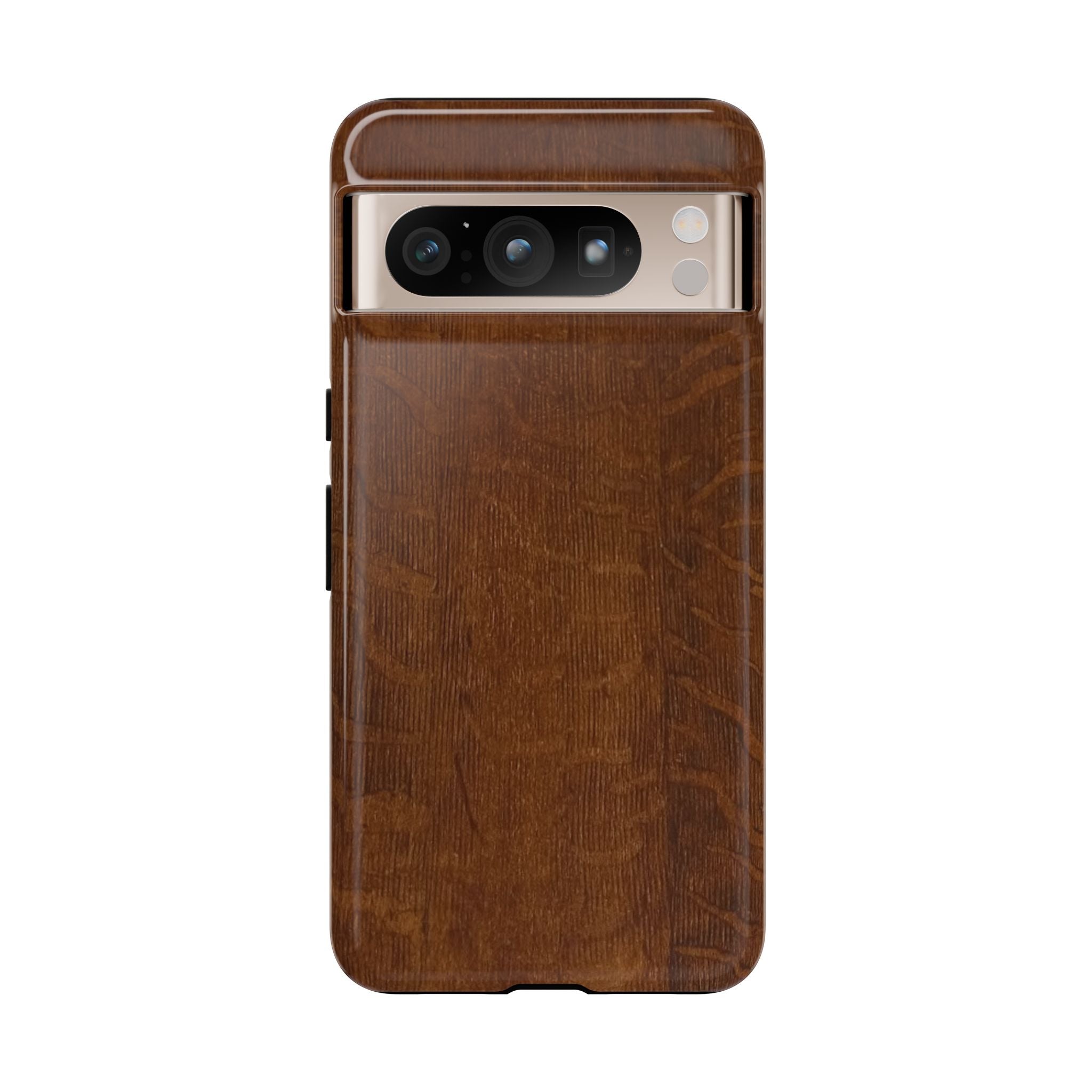Phone case with 3D Wrap Unique Wood Grain Design - Tough and Durable in Glossy or Matte finish